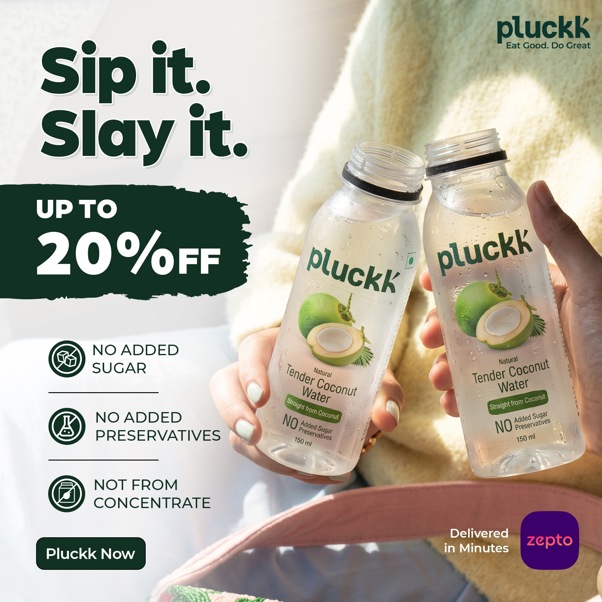 Pluckk Facebook ad: The Ultimate Hydration Fix