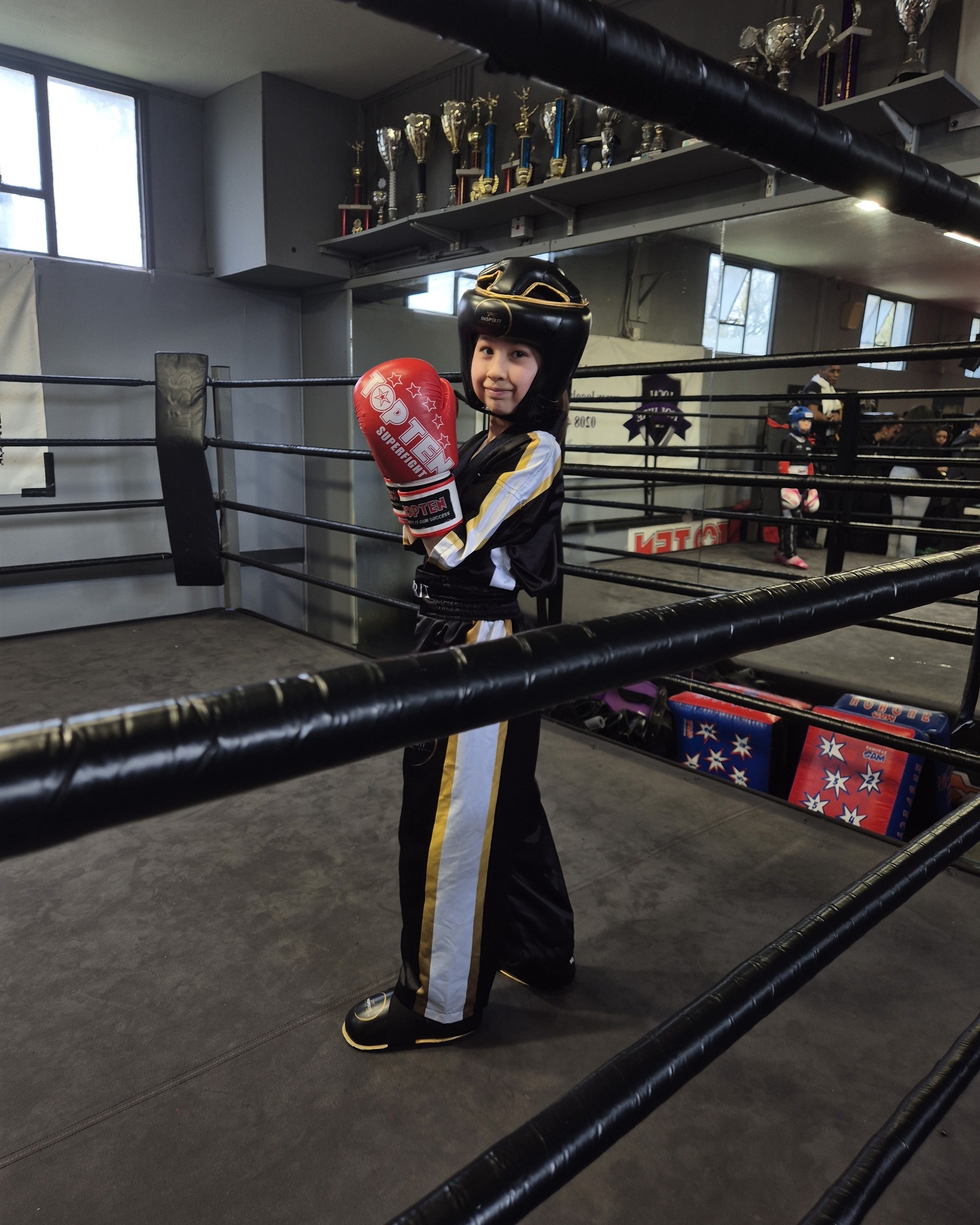 Inspirit Martial Arts Facebook ad: Kids Kickboxing, Free Trial