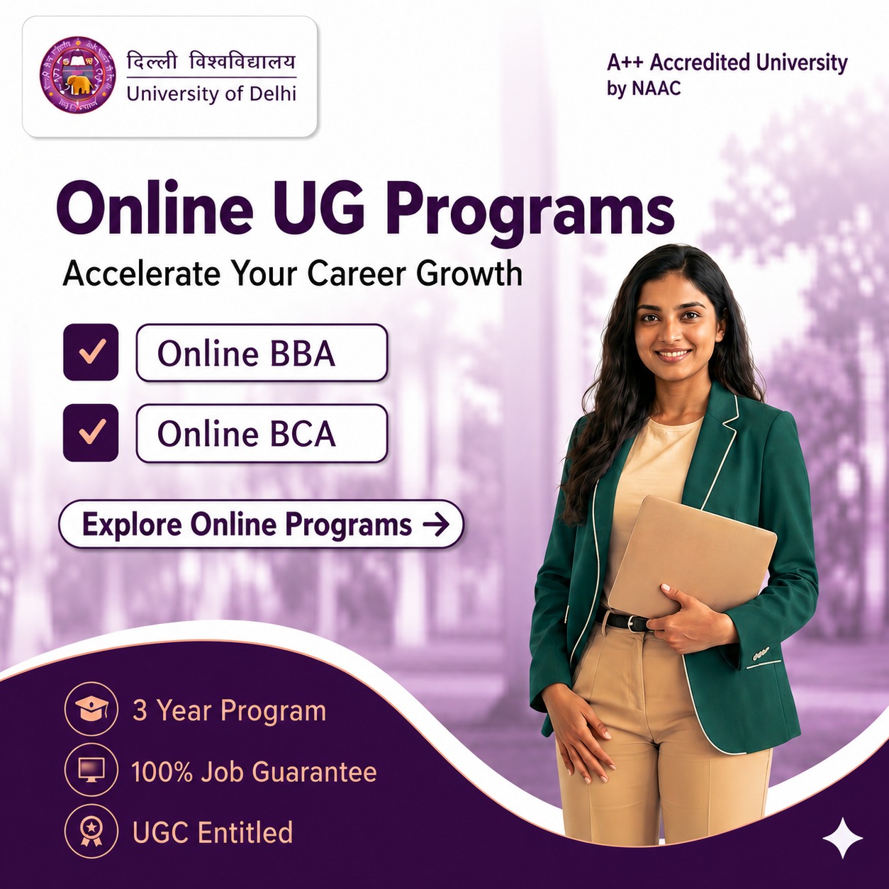 DU Online Education Facebook ad
