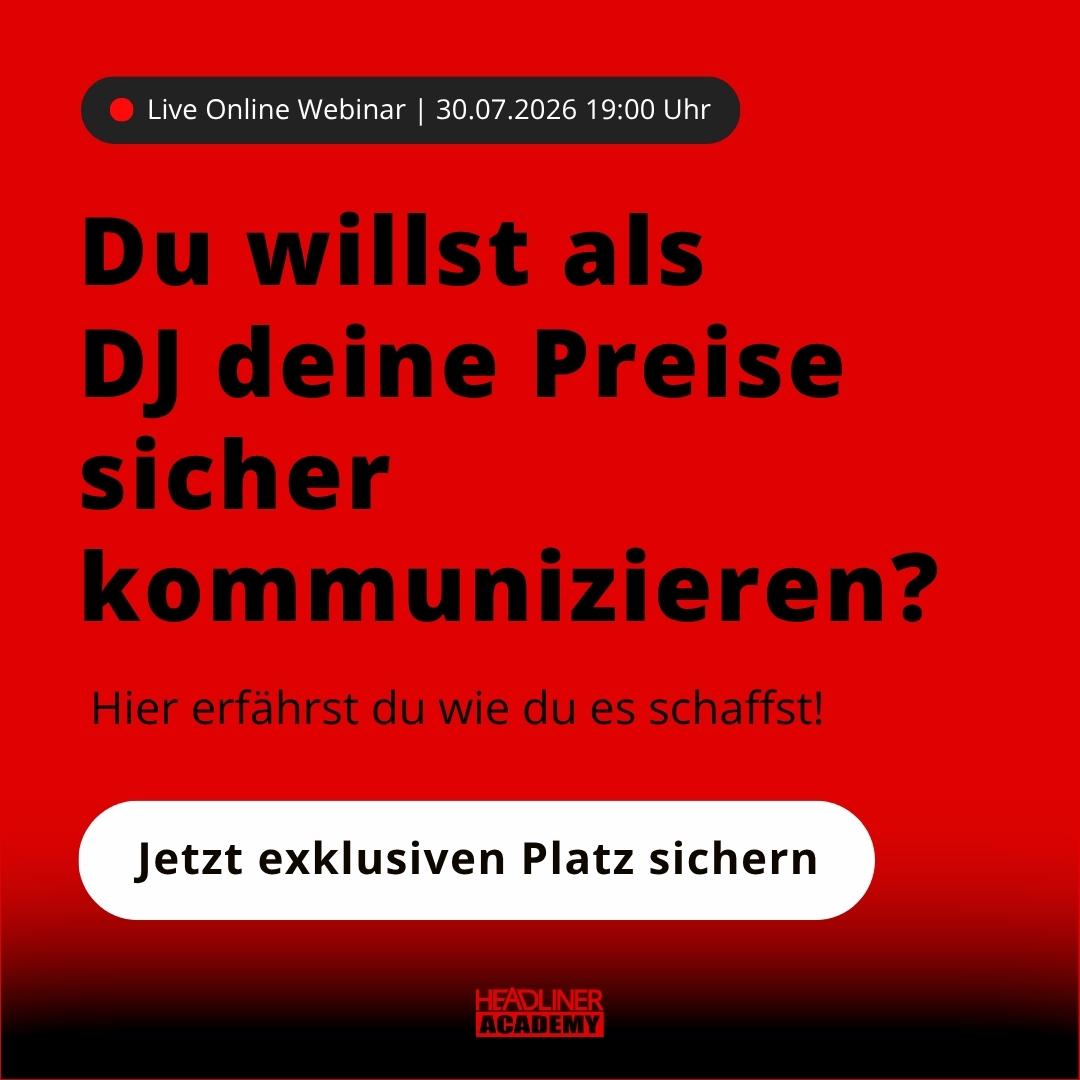Headliner Academy Facebook ad: Warum viele DJs zu wenig verdienen