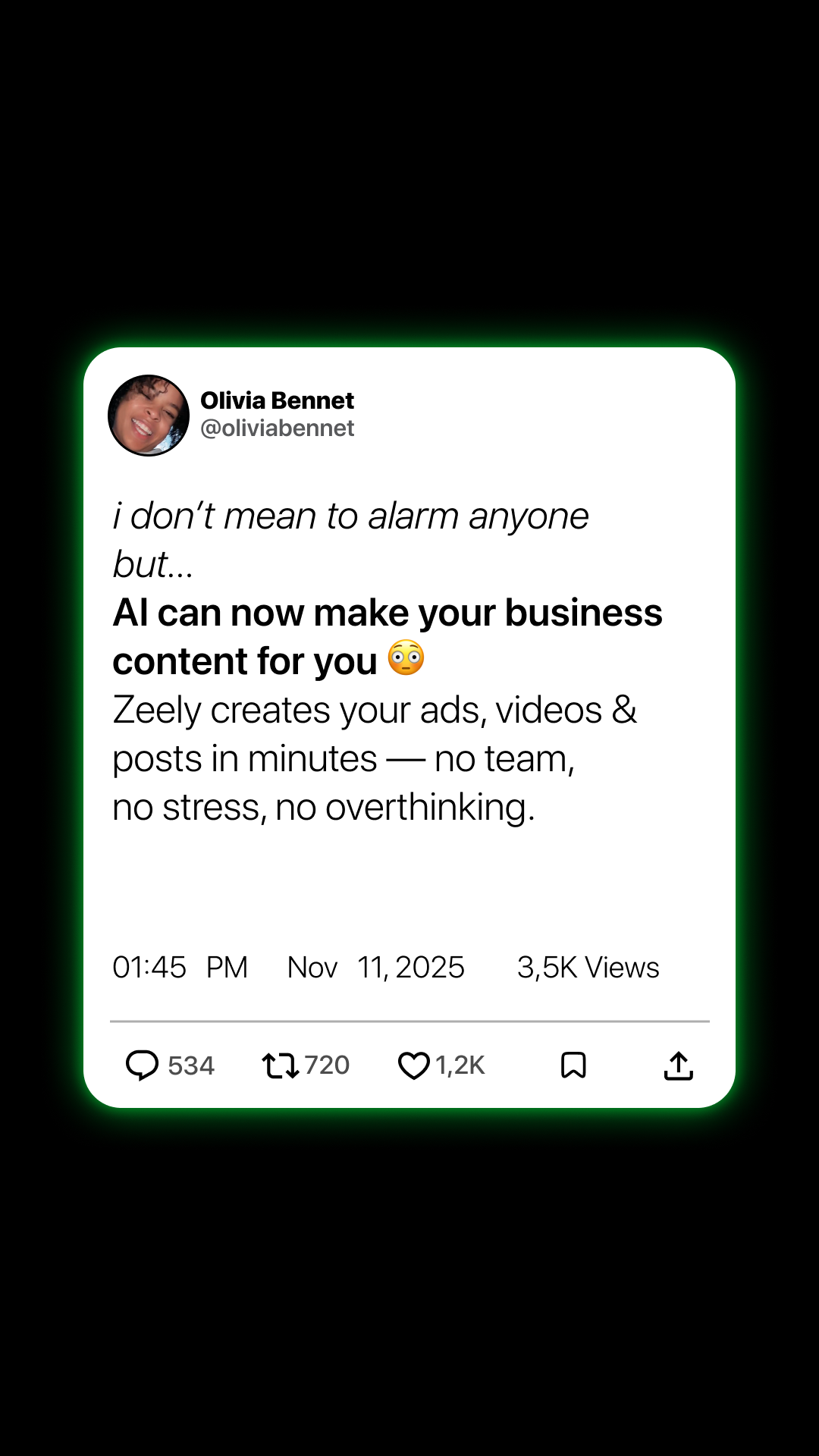 Zeely Facebook ad