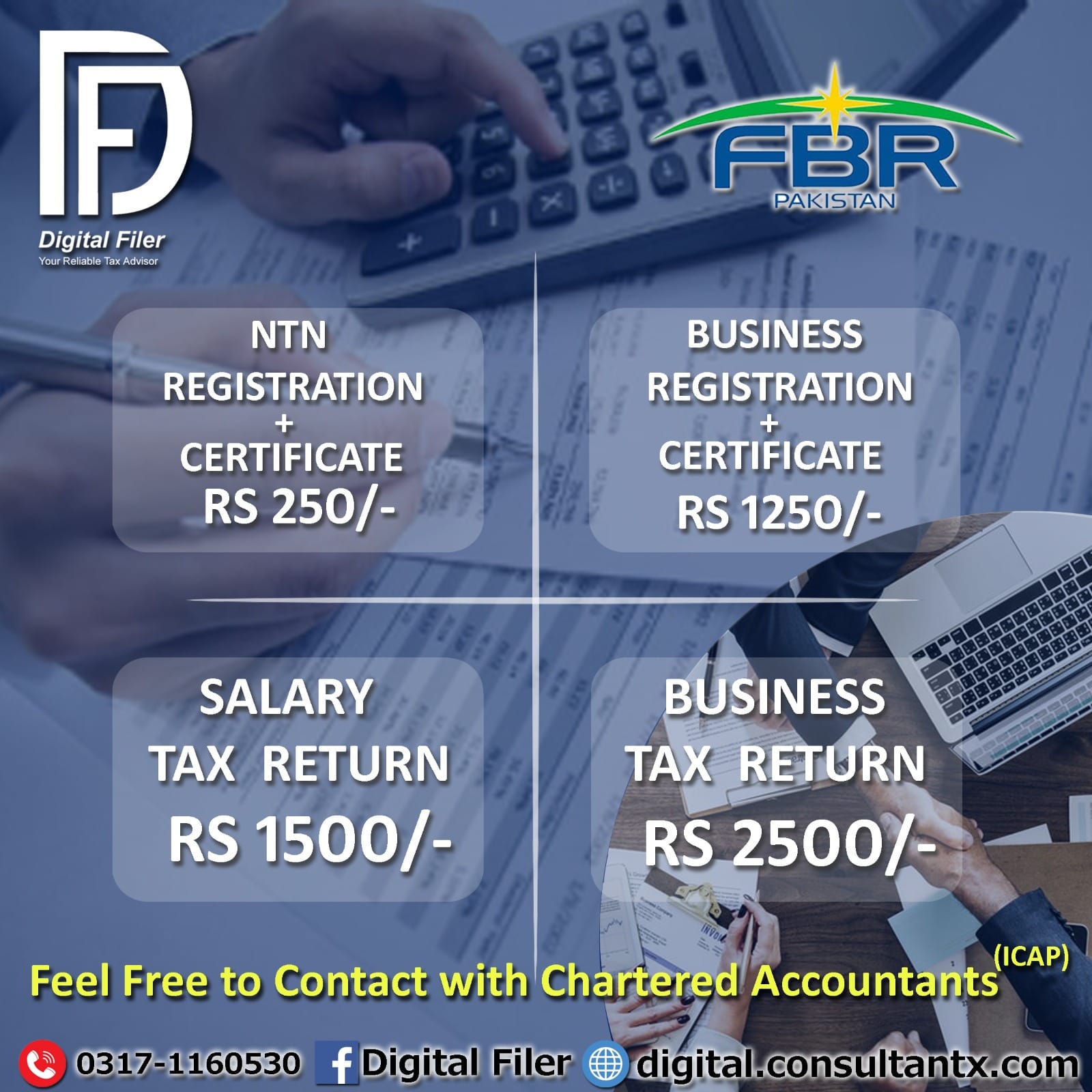 Digital Filer Facebook ad: 2023 & 2024 tax Returns