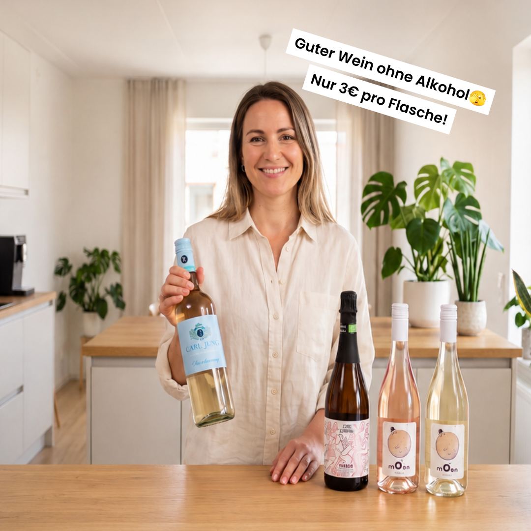 Vinhuset.de Facebook ad: Nur für kurze Zeit Alkoholfreier Wein, 3€