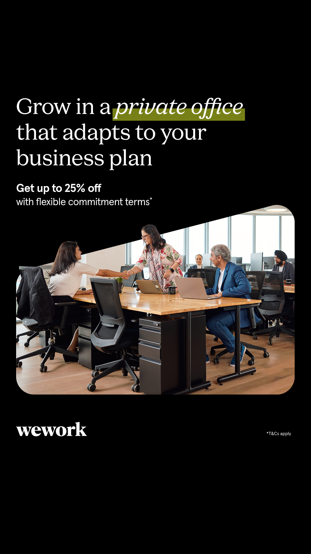 WeWork Facebook ad from Feb 10, 2026