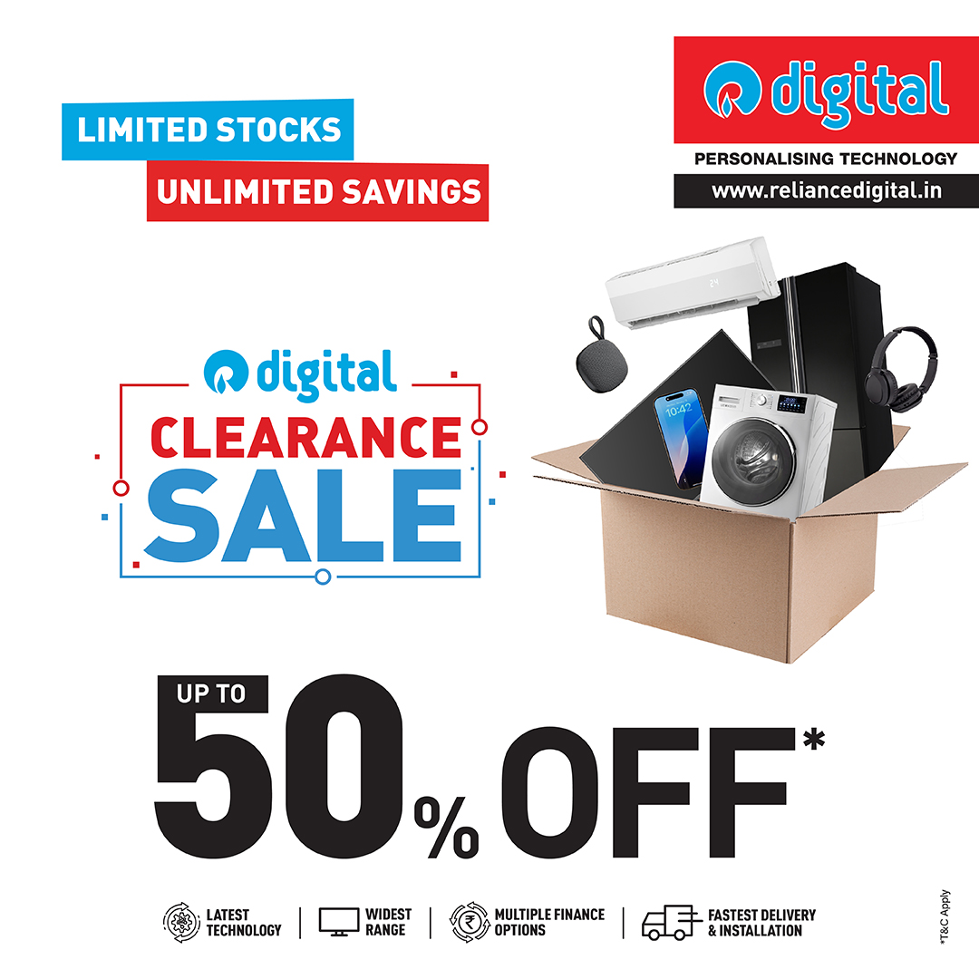Reliance Digital Facebook ad: Digital Clearance Sale