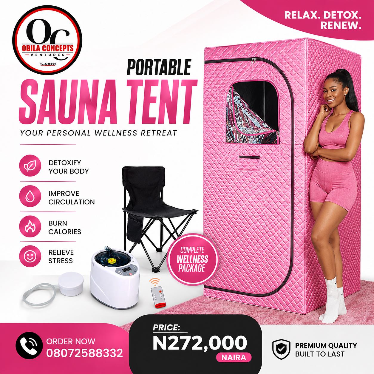 Obilaconcepts Facebook ad: TURN YOUR HOME INTO A PRIVATE SPA!