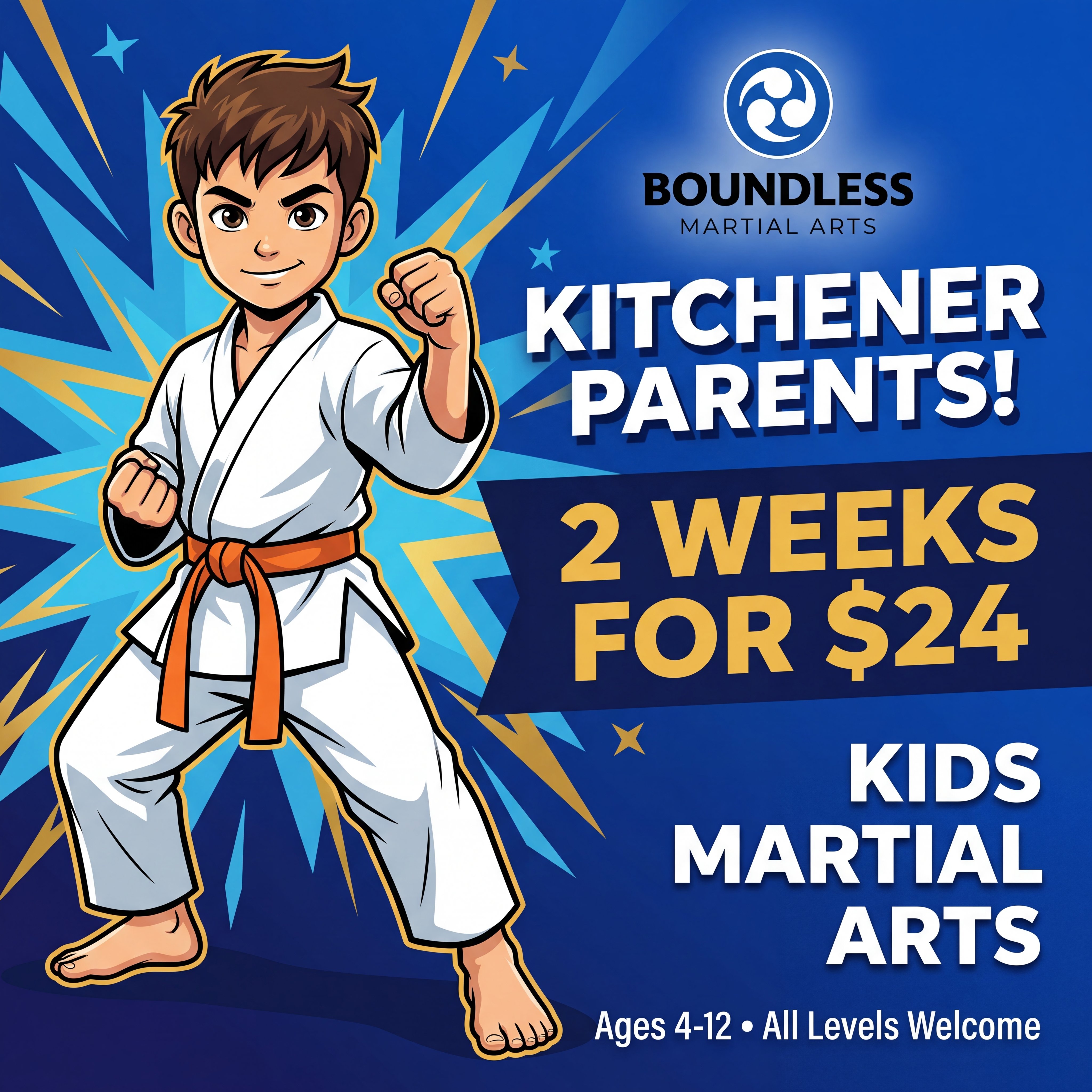 Boundless Martial Arts K/W Facebook ad