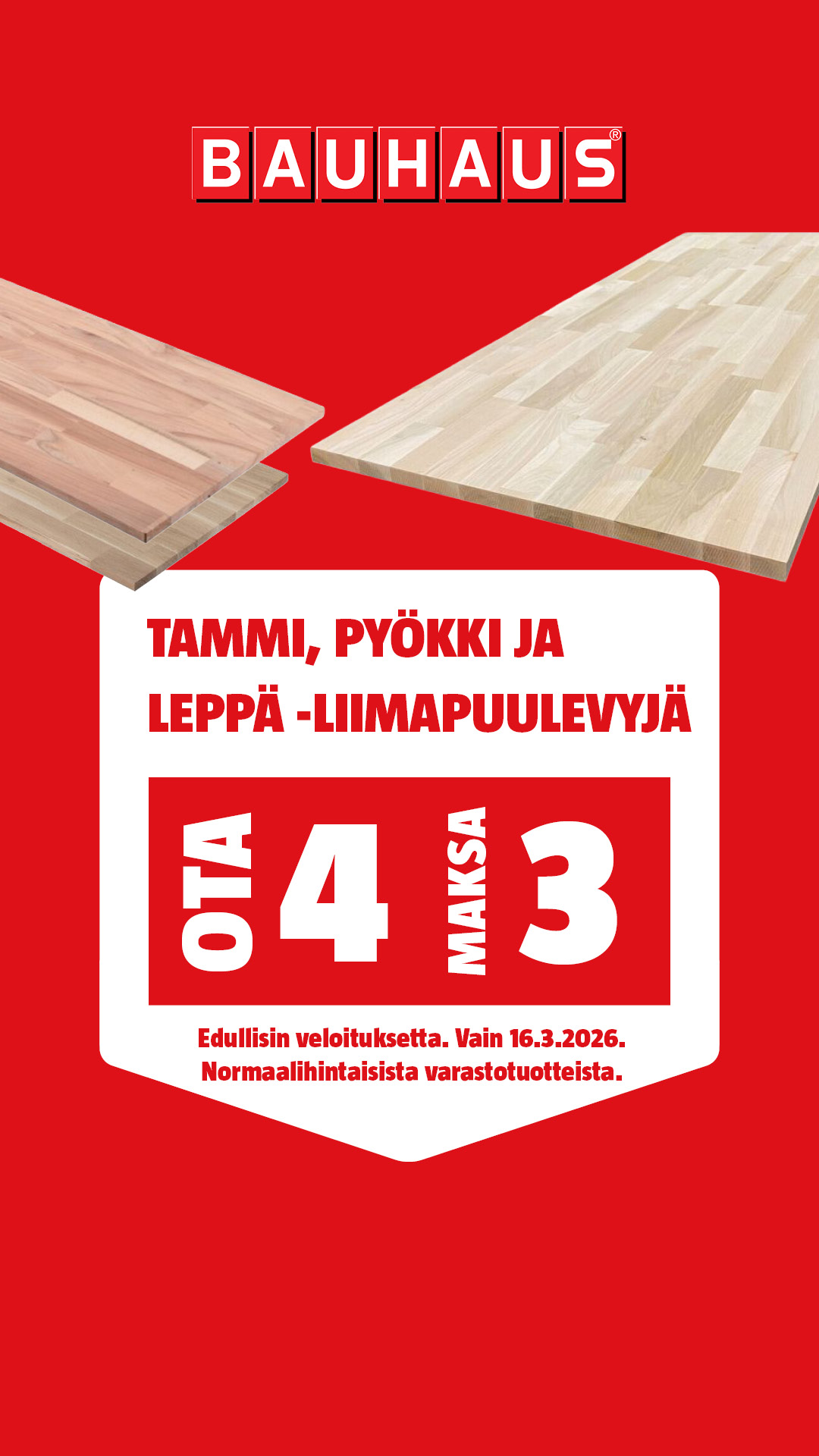 BAUHAUS Suomi Facebook ad