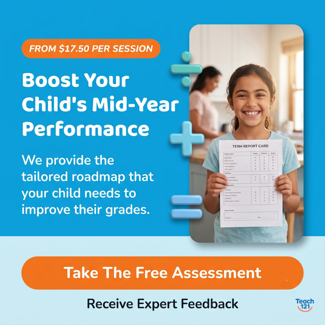 Teach 1 2 1 Facebook ad: Free Maths & English Assessment For Kids Ages 5-18
