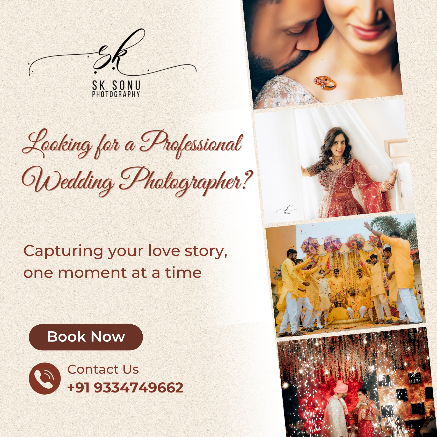 SK Sonu Photography Facebook ad: Stunning Wedding Photography for Your Perfect Day!