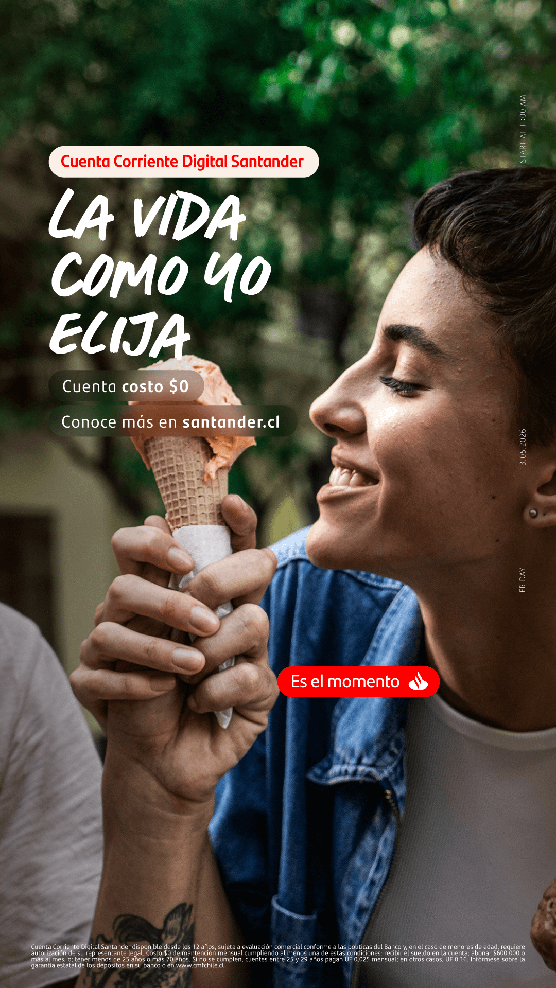 Banco Santander Chile Facebook ad