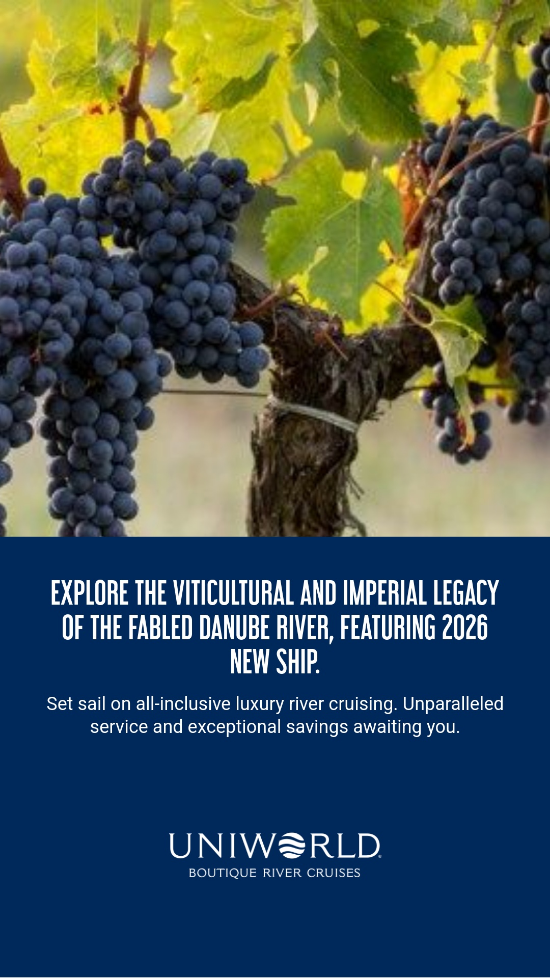 Uniworld Boutique River Cruises Facebook ad