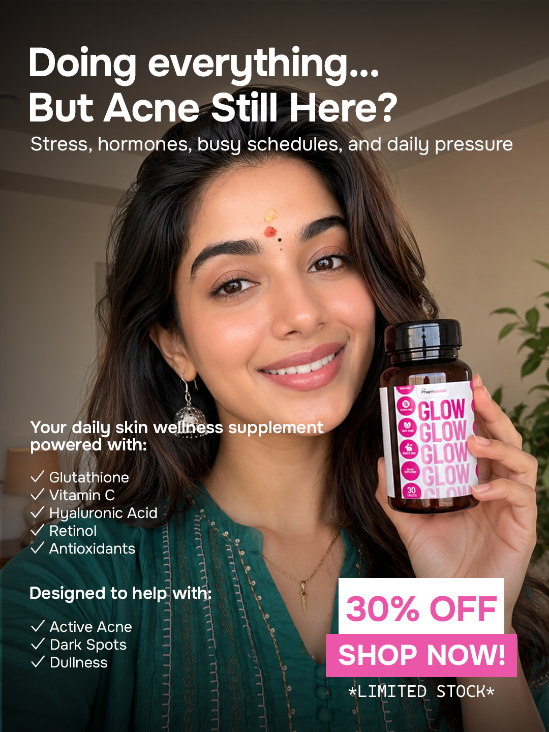 The Pharmassist Facebook ad: Brighten & Hydrate Skin Naturally