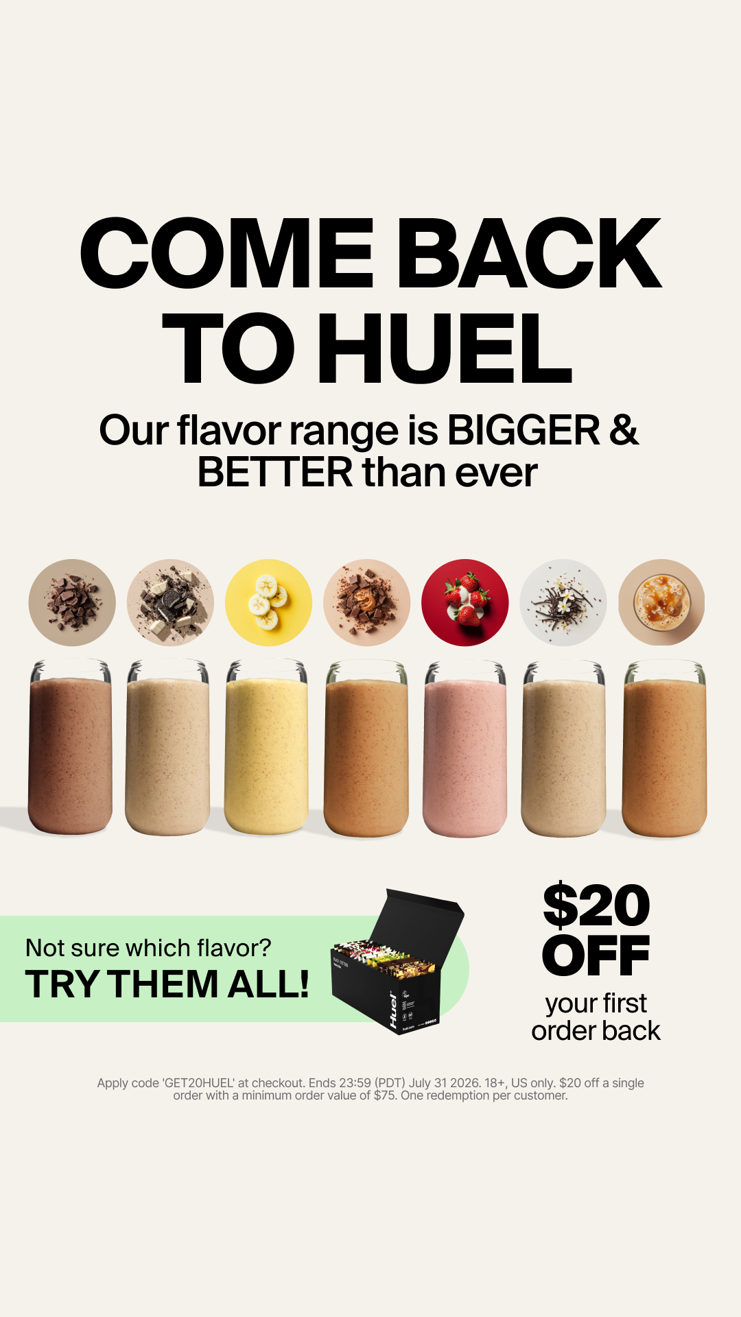 Huel Facebook ad