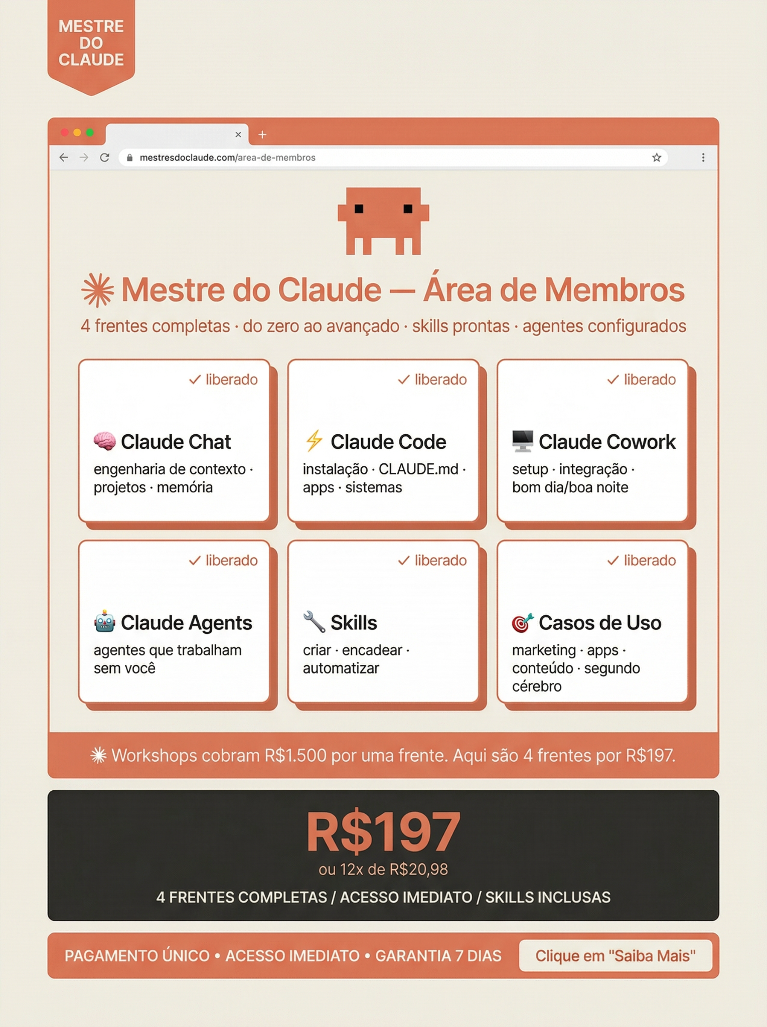 Vinícius Guimarães Facebook ad: Mestre do Claude
