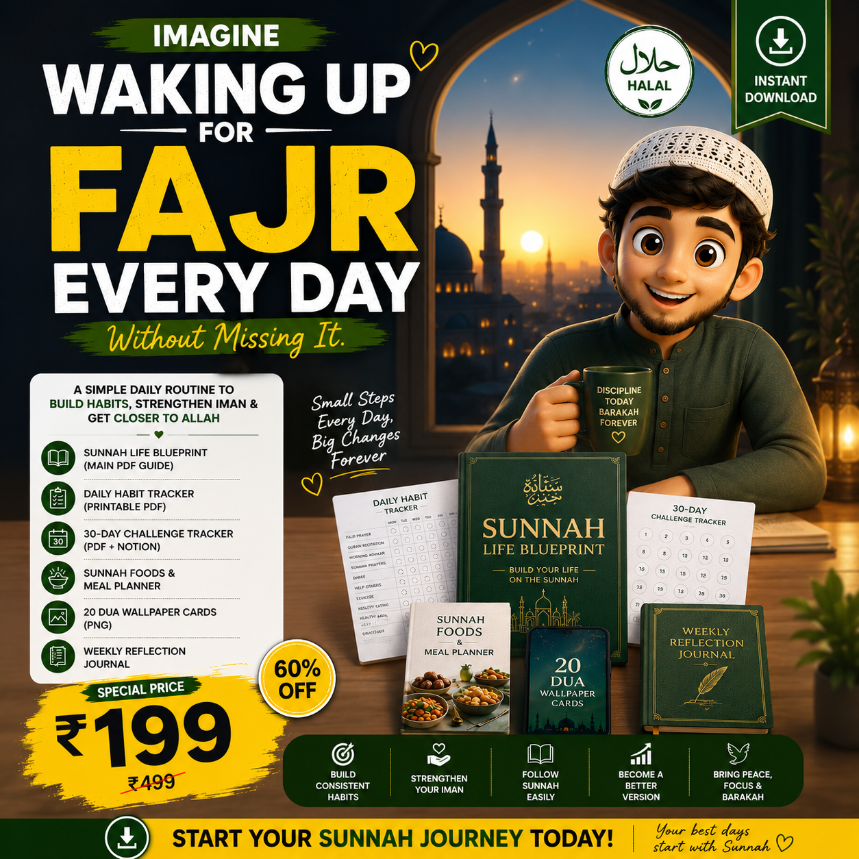 Crown Growth Facebook ad: Complete Sunnah Daily Routine System, ₹199