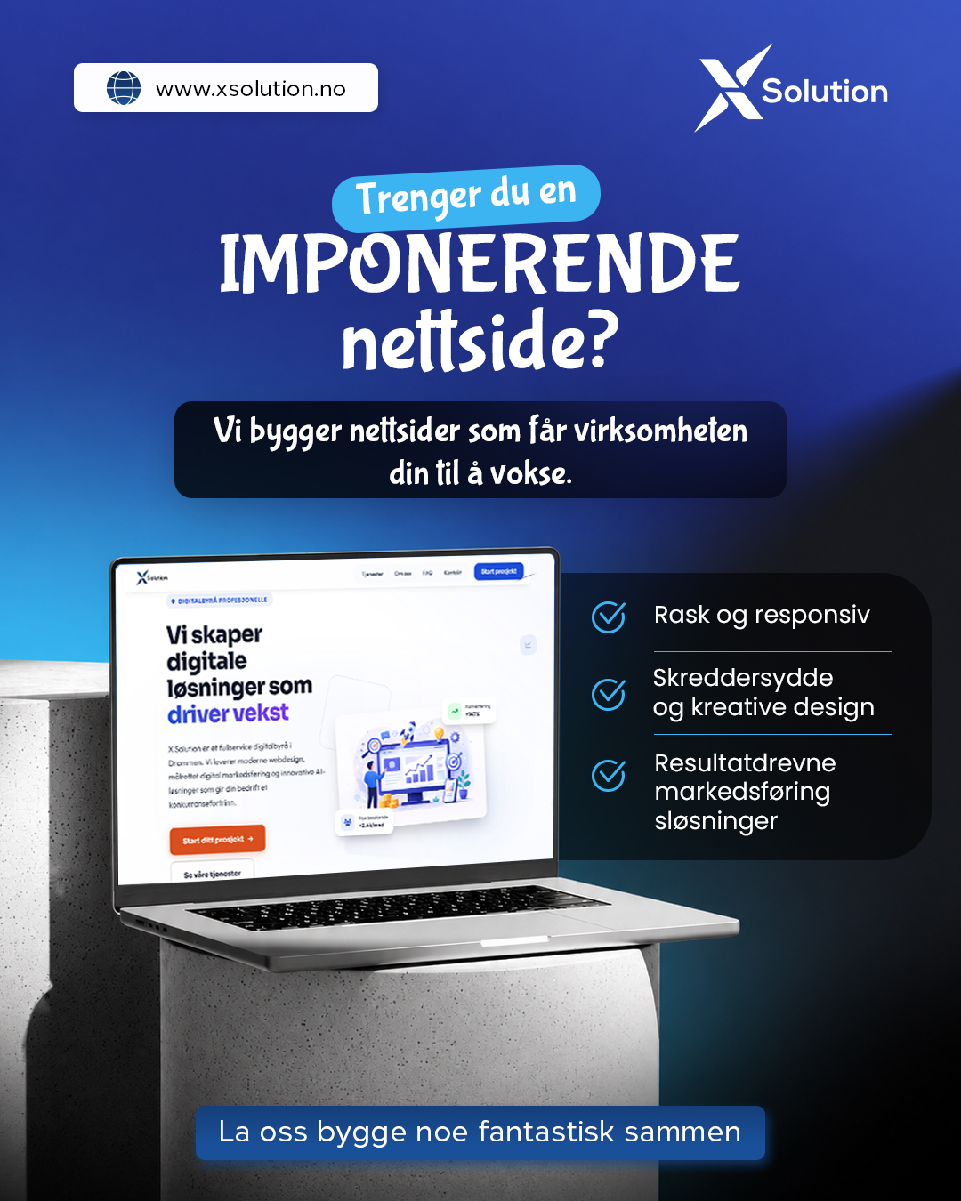 X Solution As Facebook ad