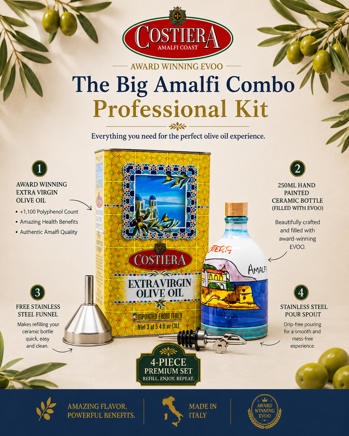 Costiera Facebook ad: The Ultimate Olive Oil Professional Kit