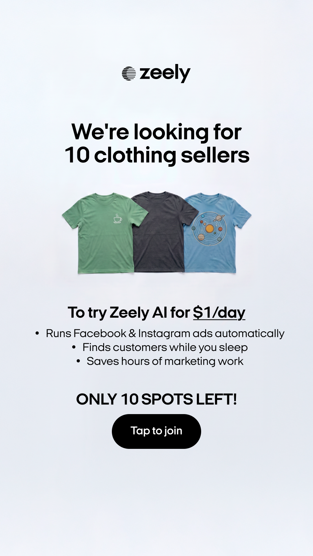 Zeely Facebook ad