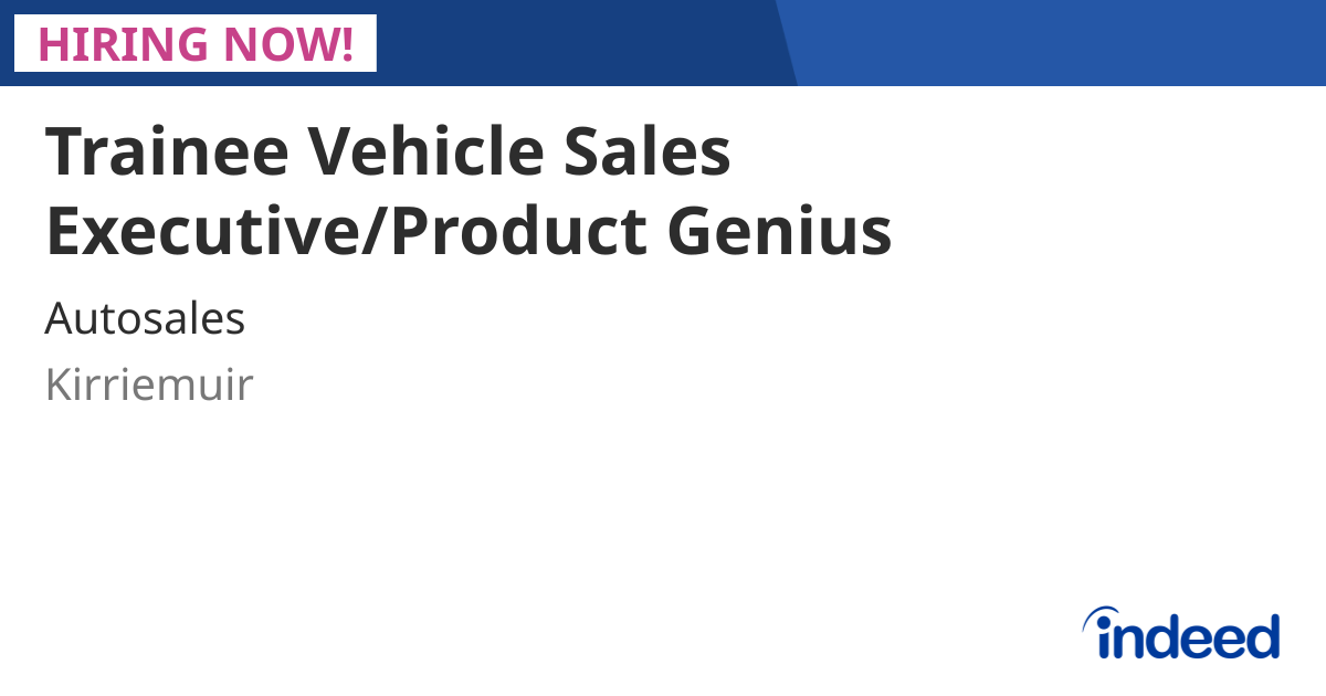 Autosales Subaru Isuzu Facebook ad: Trainee Vehicle Sales Executive/Product Genius…