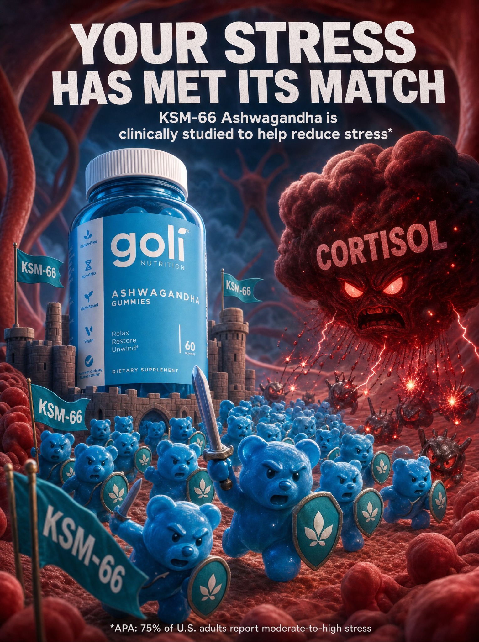 Goli Facebook ad: OVER 60% OFF + 100% FREE Shipping