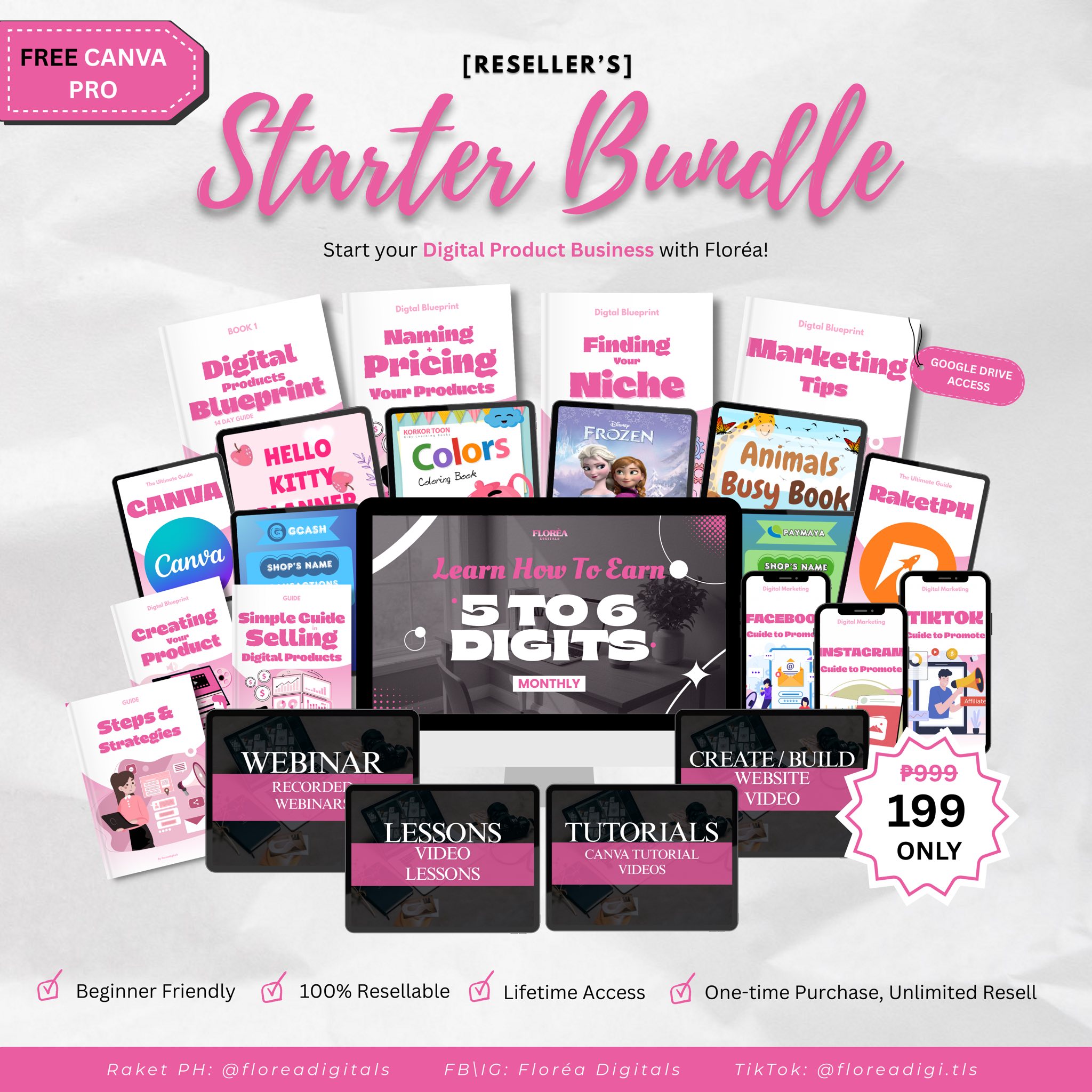 Floréa Digitals Facebook ad: MOST REQUESTED STARTER BUNDLE