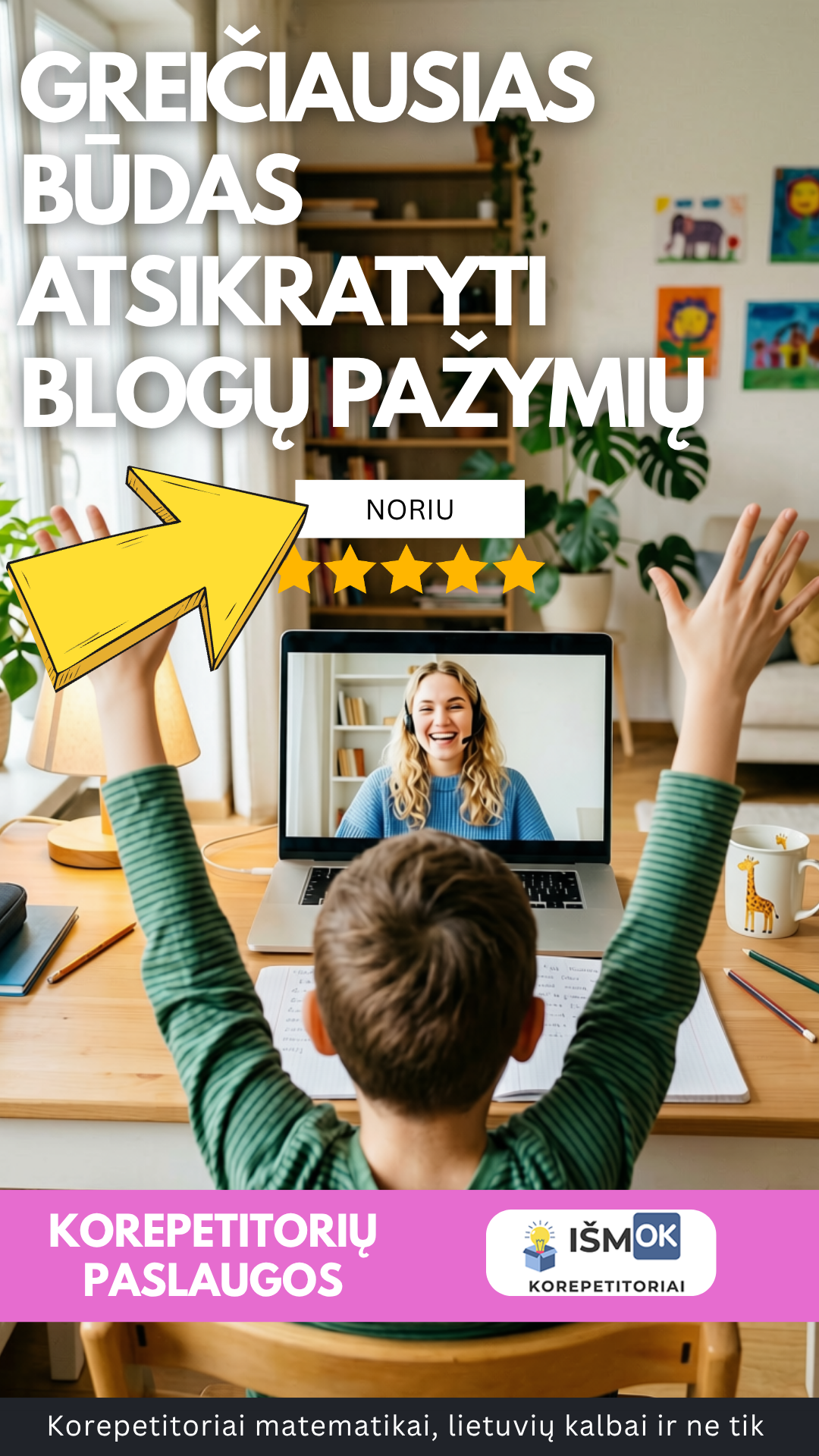 Korepetitoriai Išmok Facebook ad: Noriu