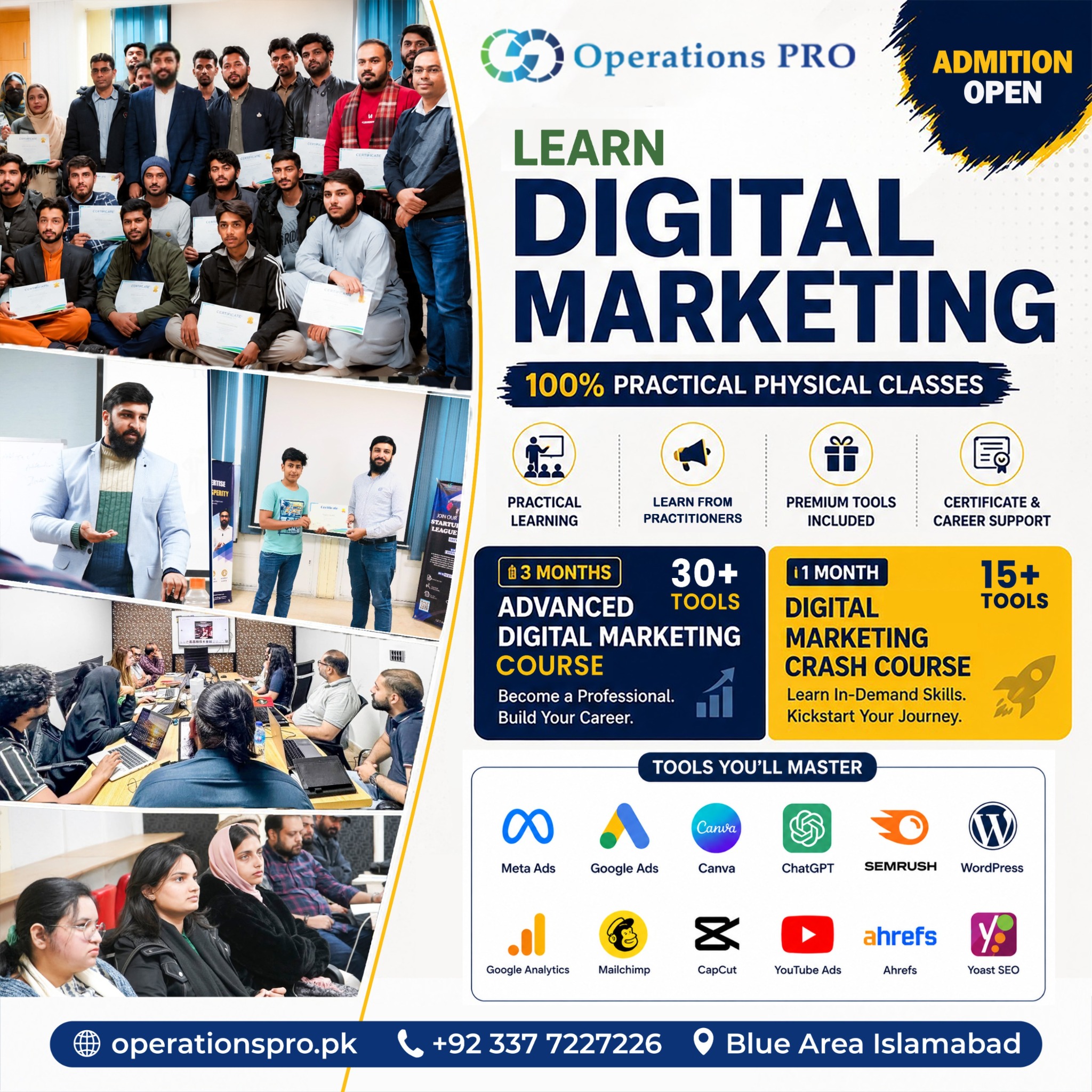 Operations PRO Digital Marketing Agency Facebook ad: Limited Seats Left - Classes Starting Soon