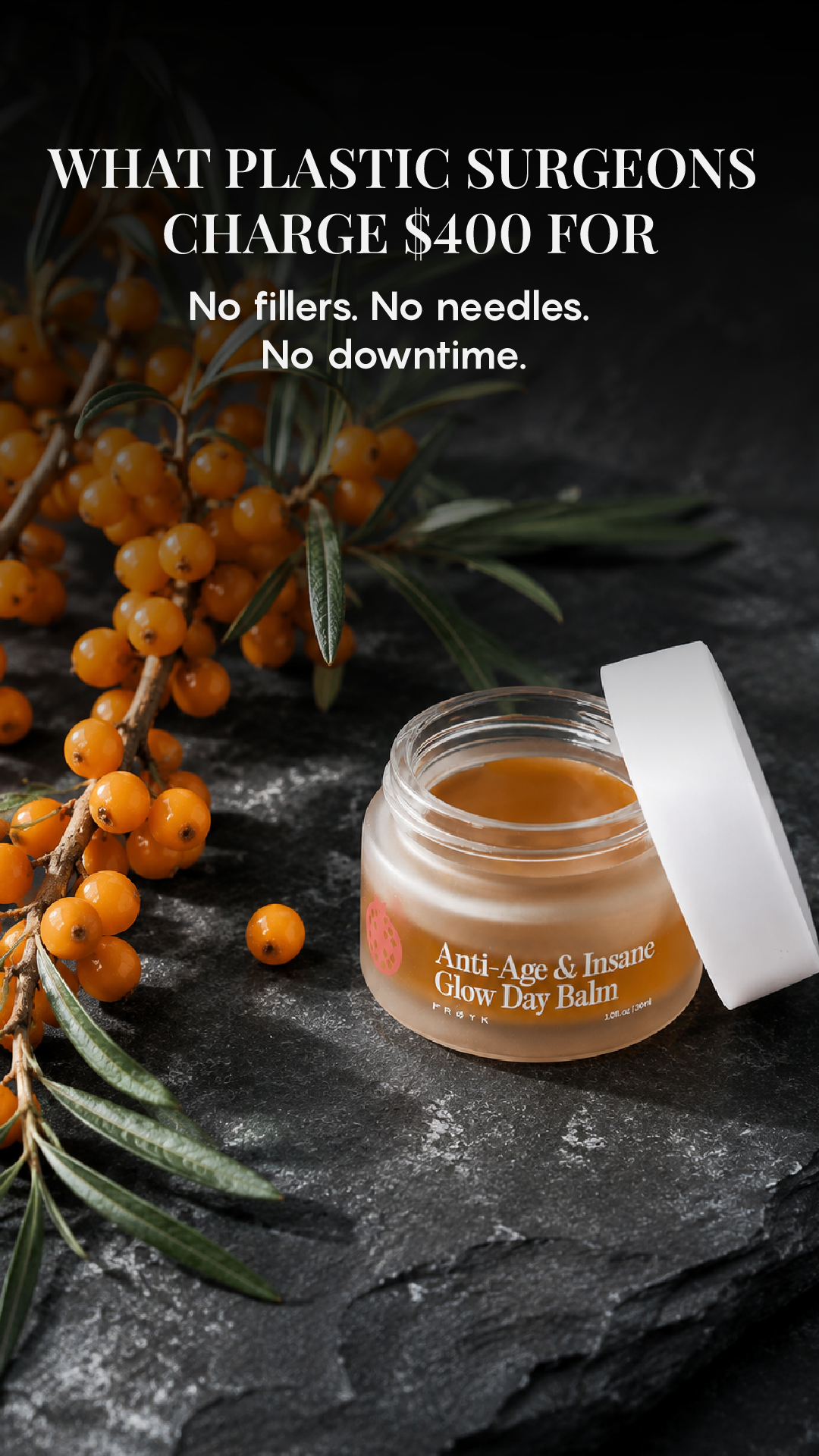 Frøya Organics Facebook ad: Wild arctic plants. Nothing else.
