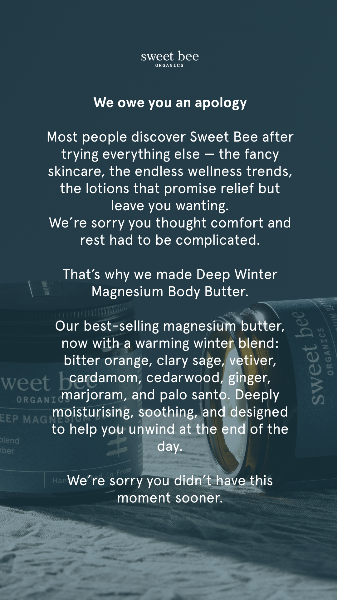 Sweet Bee Organics Facebook ad