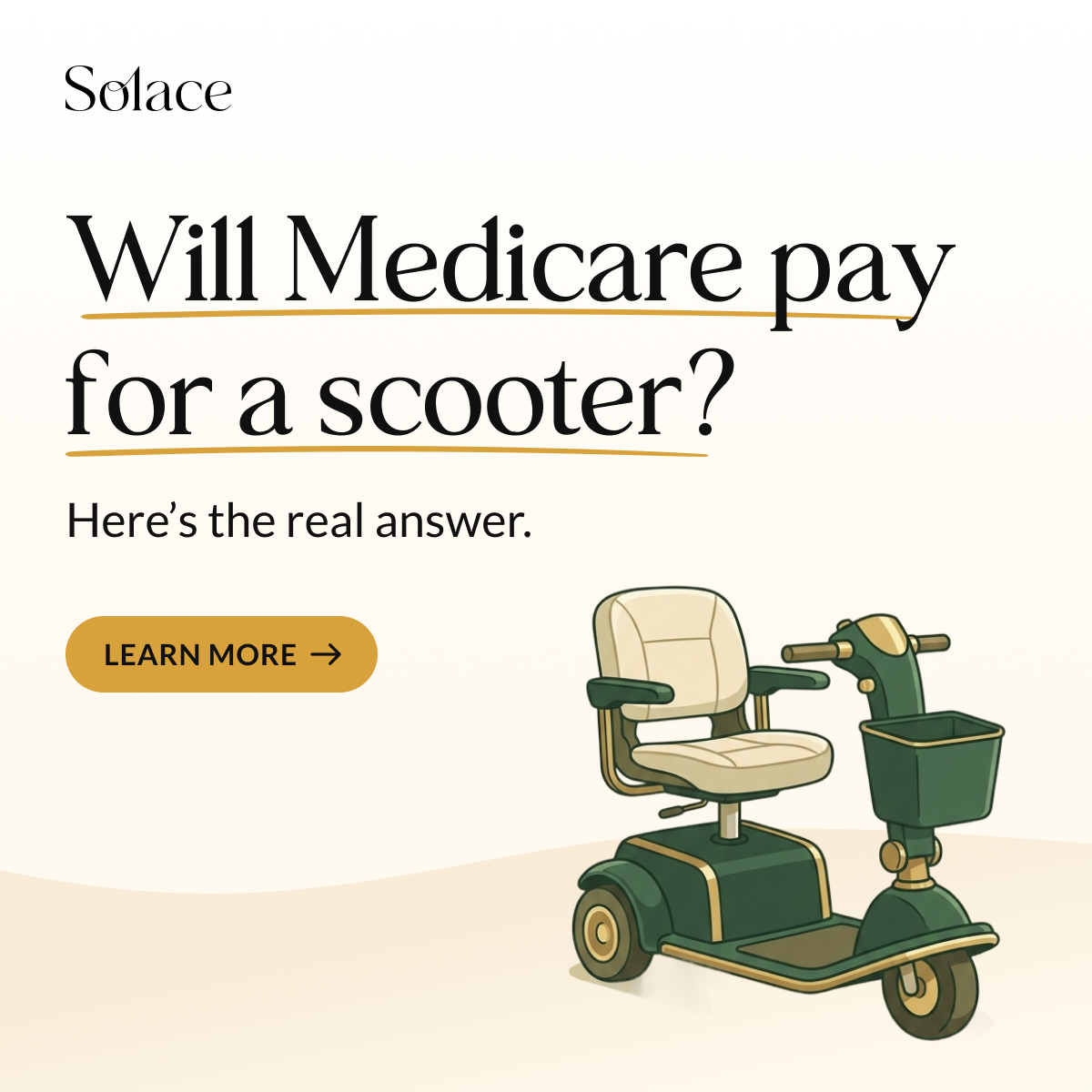 Solace Facebook ad: Medicare May Cover 80%