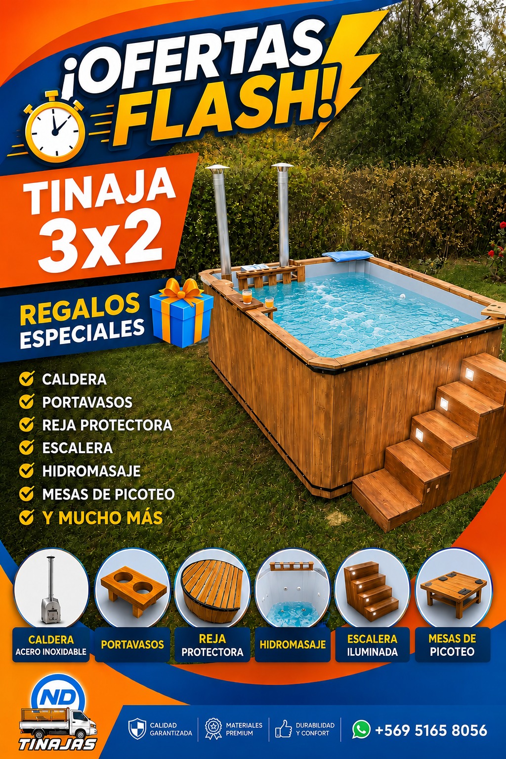 Tinajas ND Facebook ad: Tinaja con hidromasajes