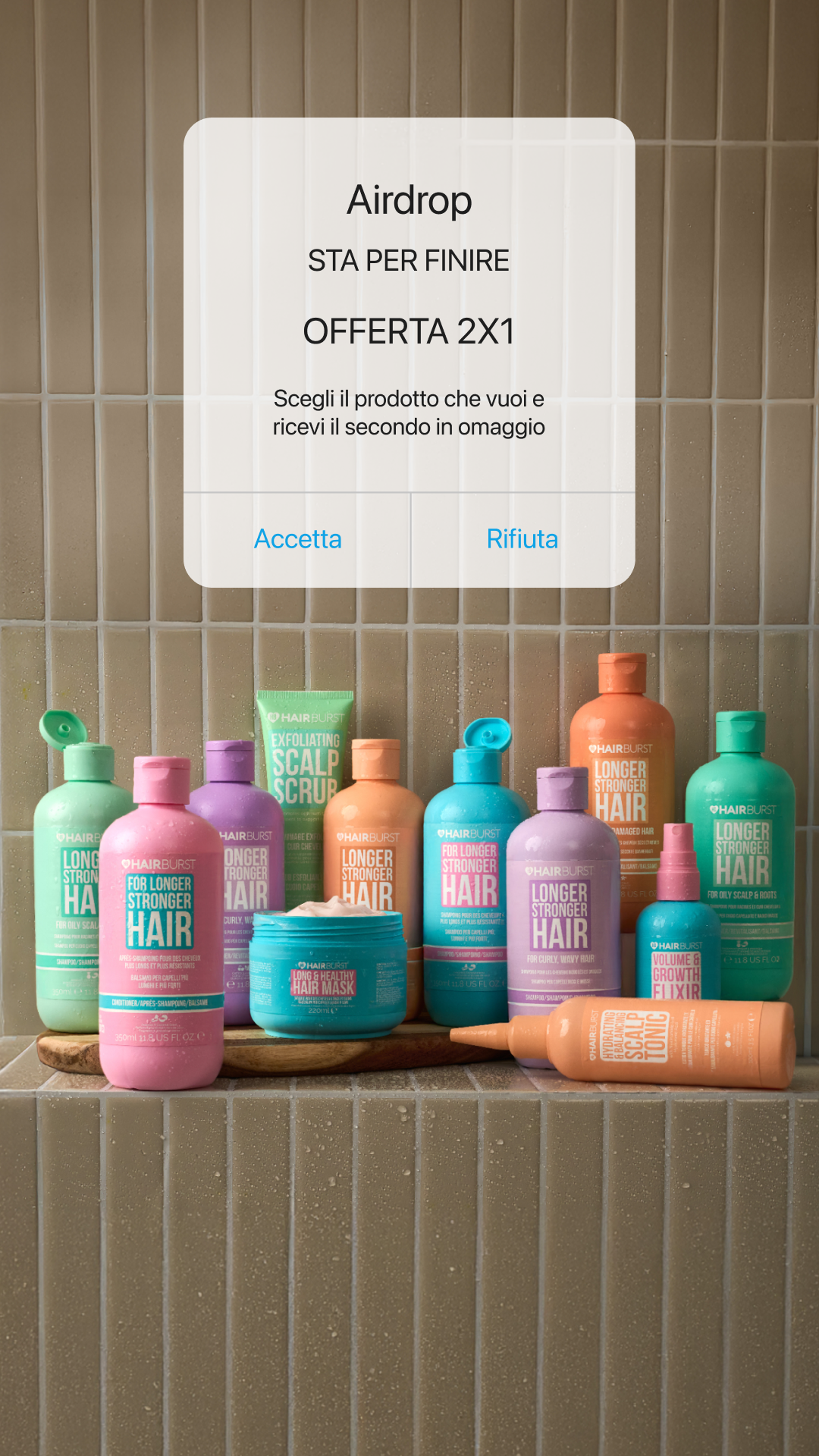 Hairburst Italia Facebook ad