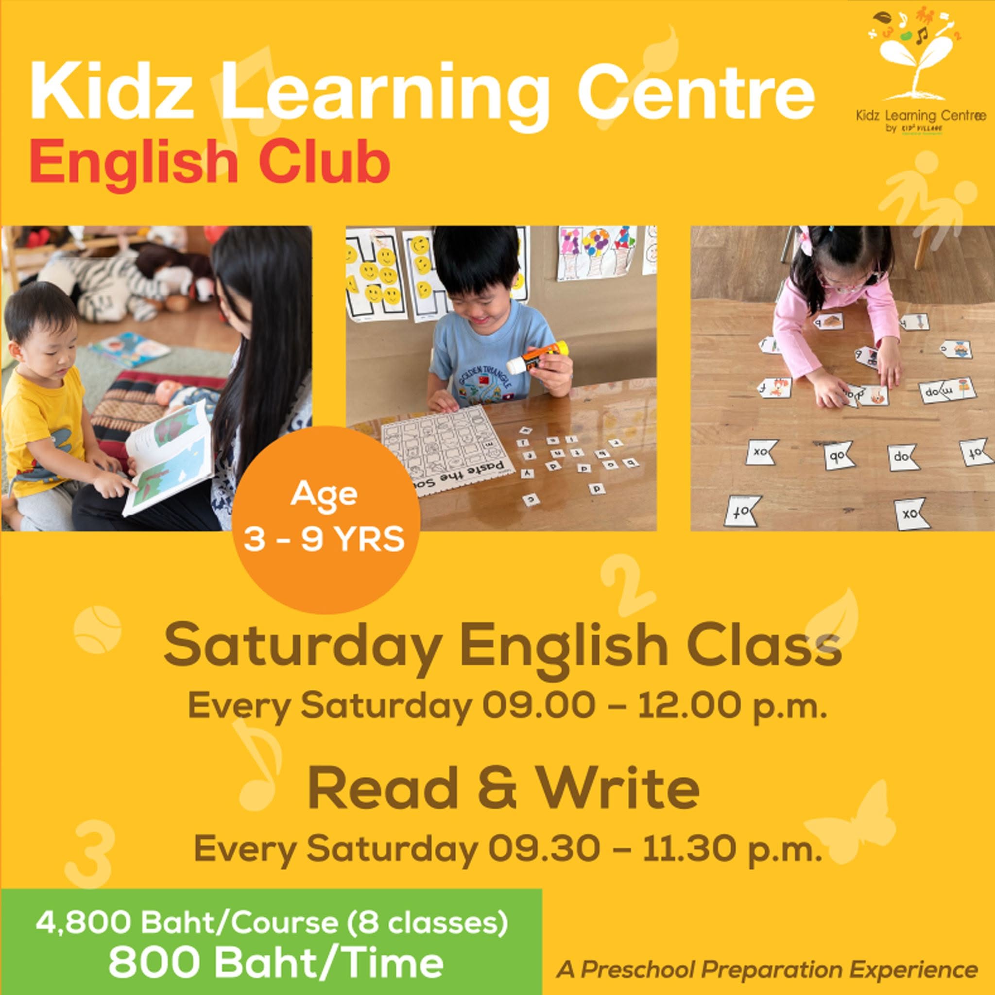 Kidz Learning Centre by Kidz Village Facebook ad: English club