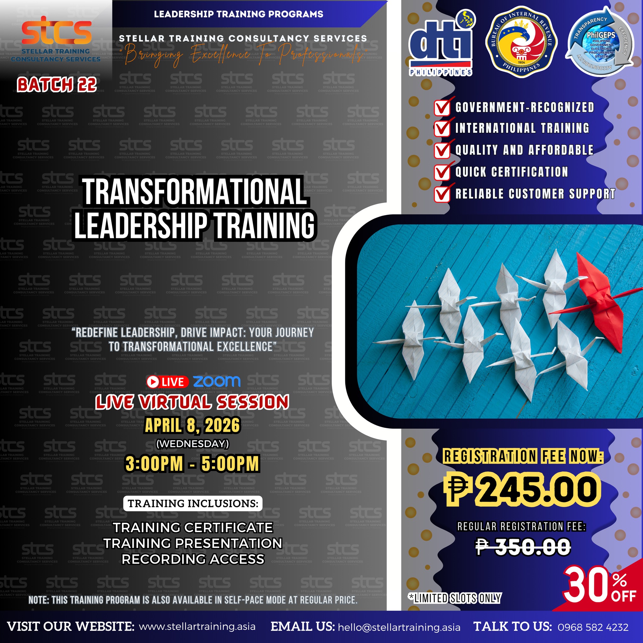 Stellar Training Consultancy Services Facebook ad