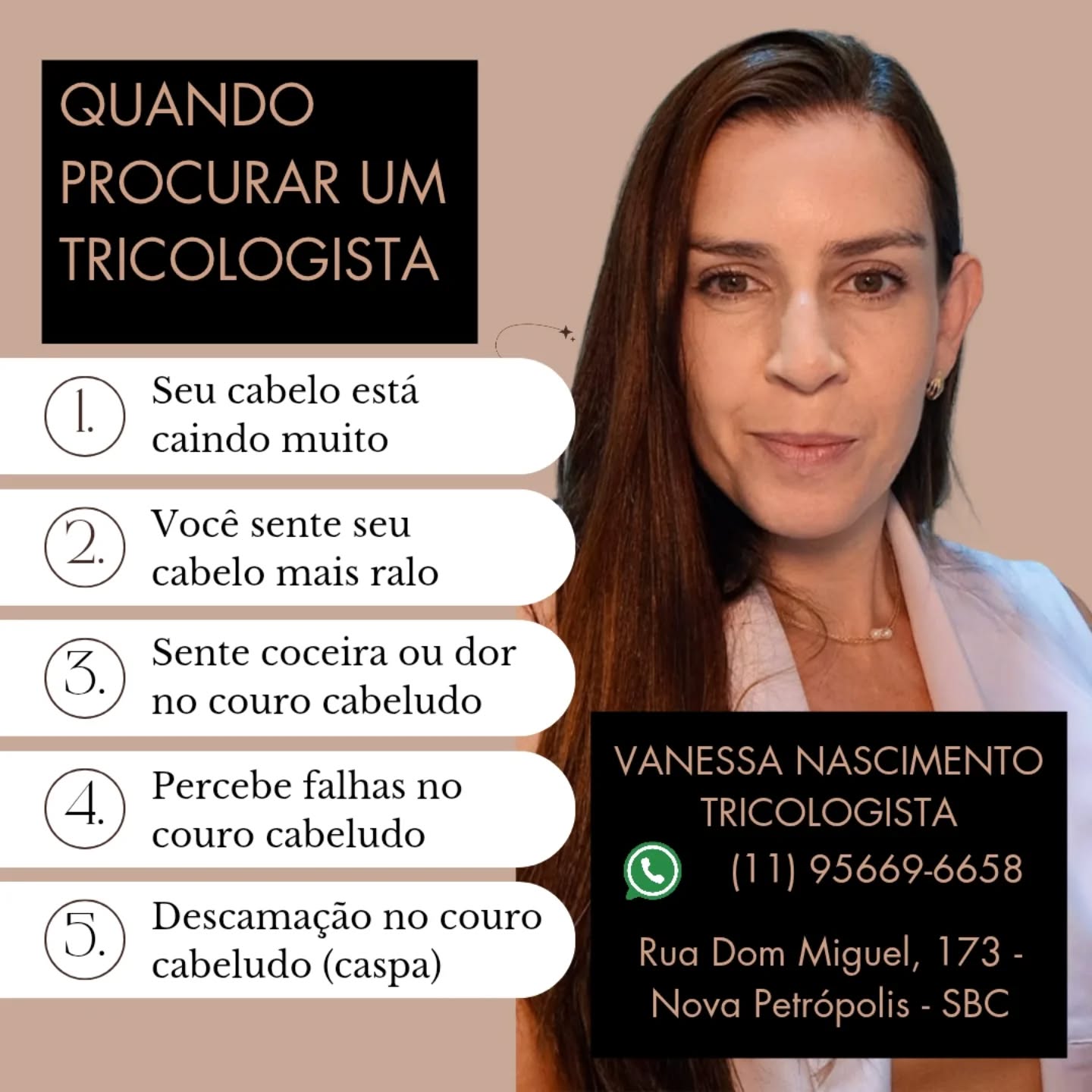 Vanessa Nascimento Facebook ad: O Tricologista é um profissional da área da…