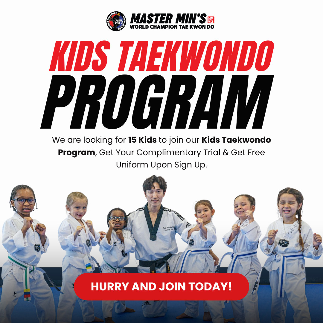 Master Min’s World Champion Tae Kwon Do Facebook ad: Spring Into Focus & Confidence