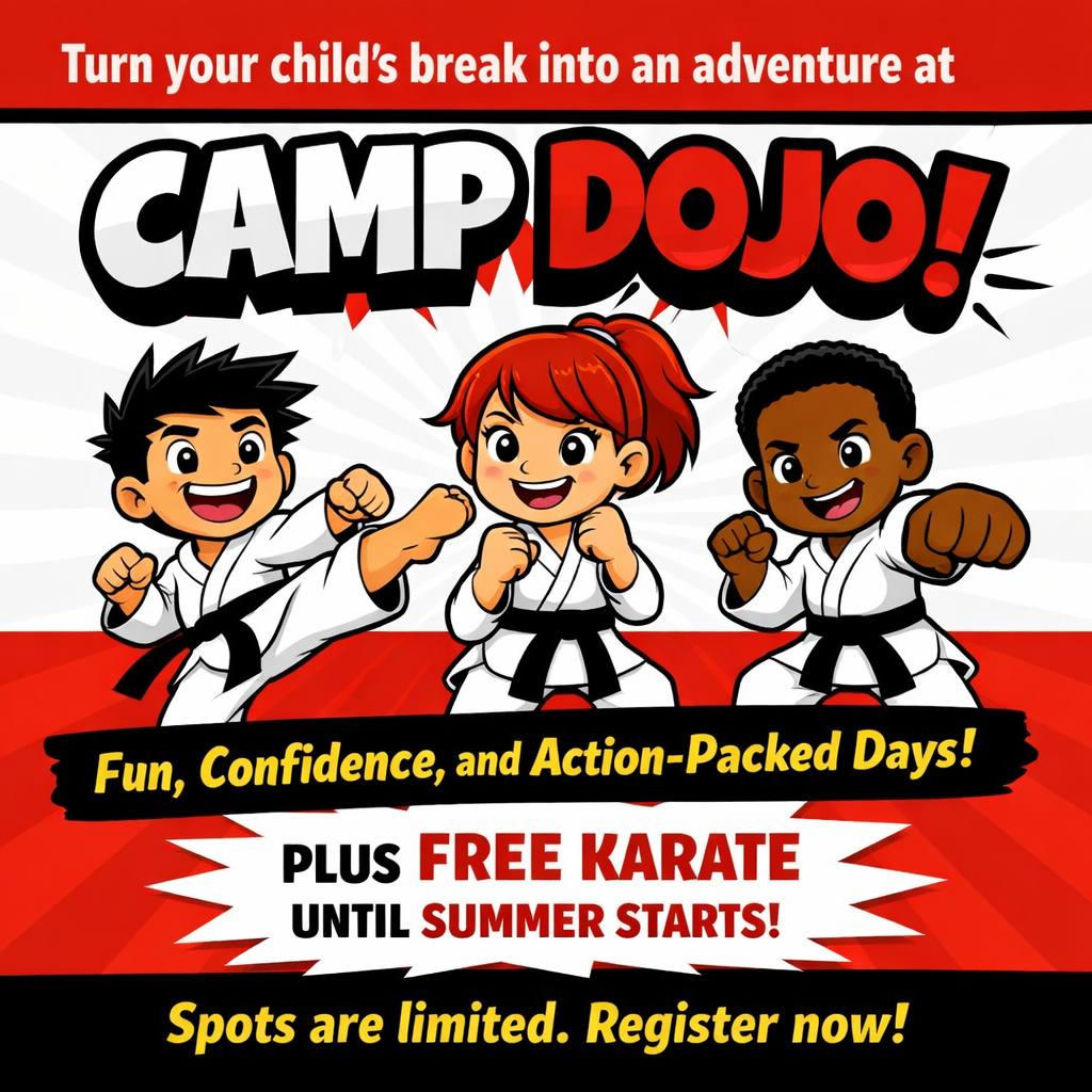 Dojo North Forsyth/Dawson Facebook ad: Turn School Break Into an Adventure