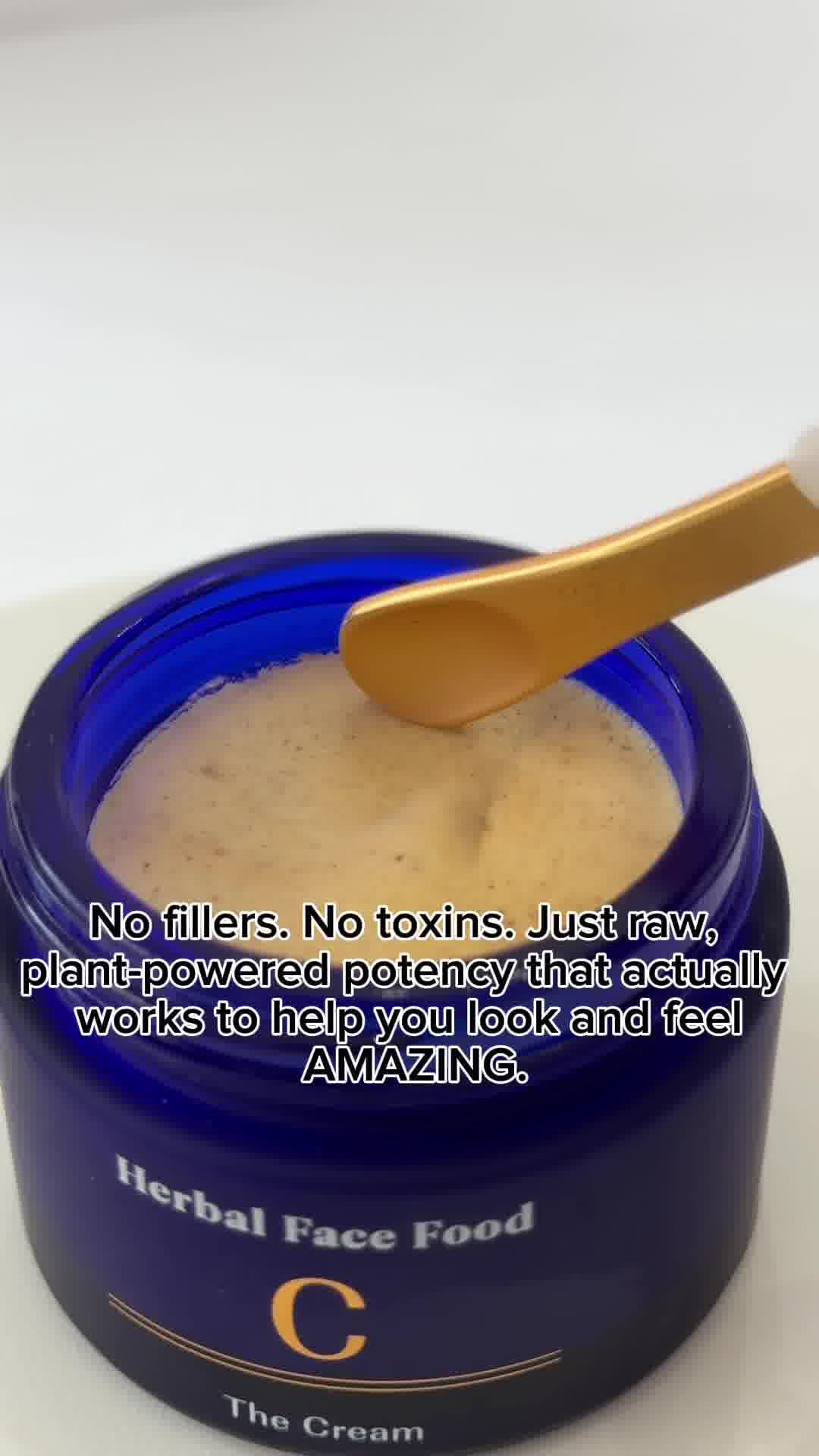 Organic Herbal Face Food Facebook ad: THIS is the ONLY 100% plant-powered skincare you need.