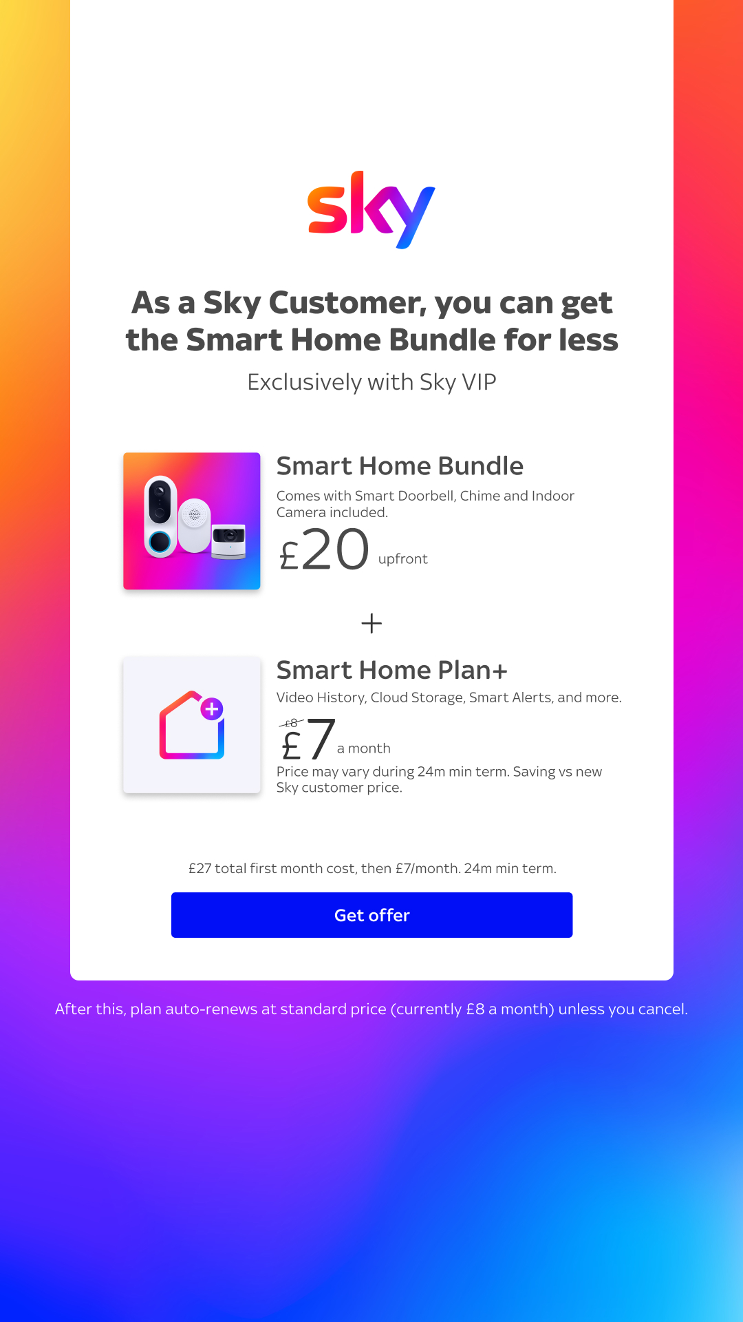 Sky Facebook ad