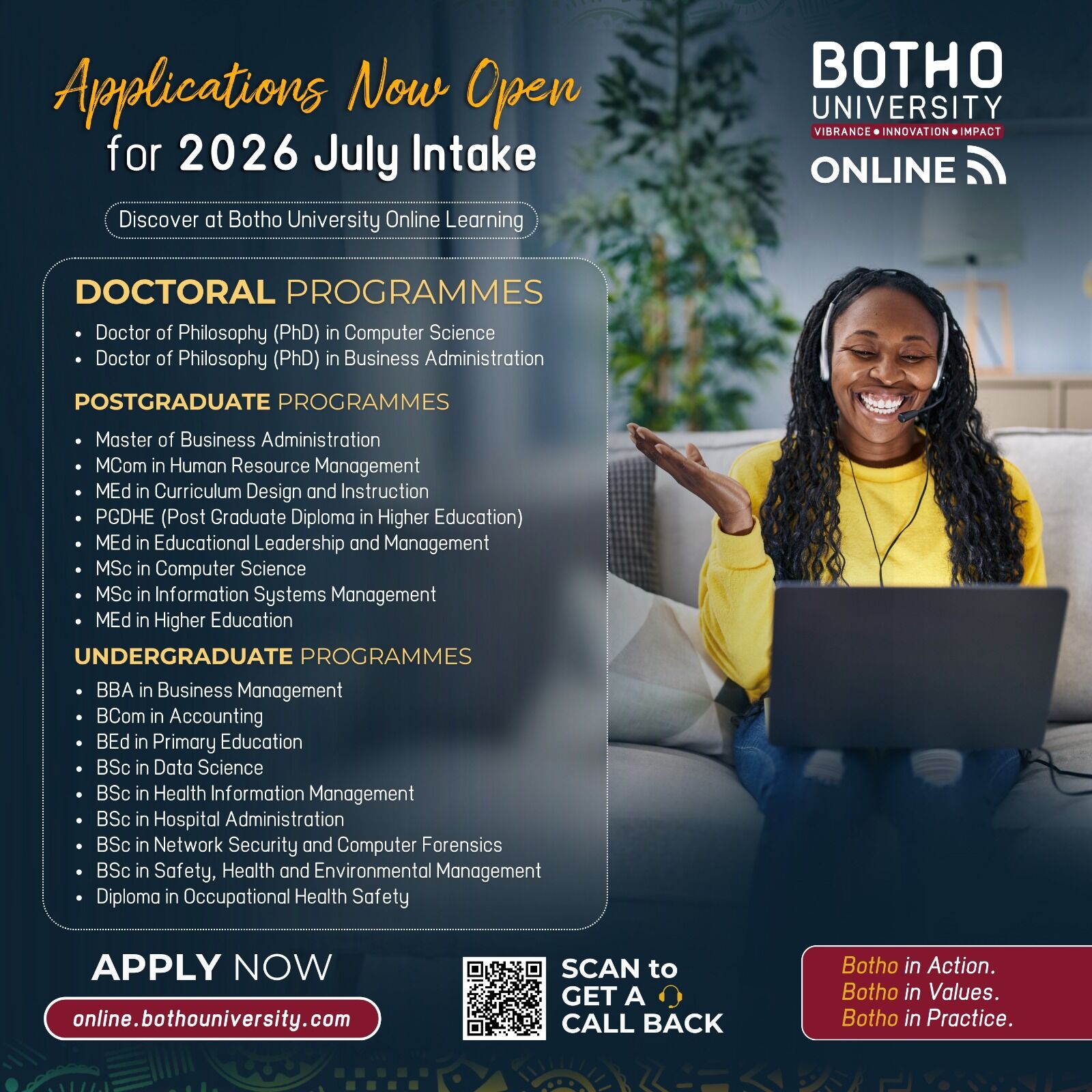 Botho University Online - BUO Facebook ad: ๐๐จ๐ฎ๐ซ ๐๐๐๐๐๐ฆ๐ข๐ ๐ฃ๐จ๐ฎ๐ซ๐ง๐๐ฒ ๐ฌ๐ญ๐๐ซ๐ญ๐ฌโฆ