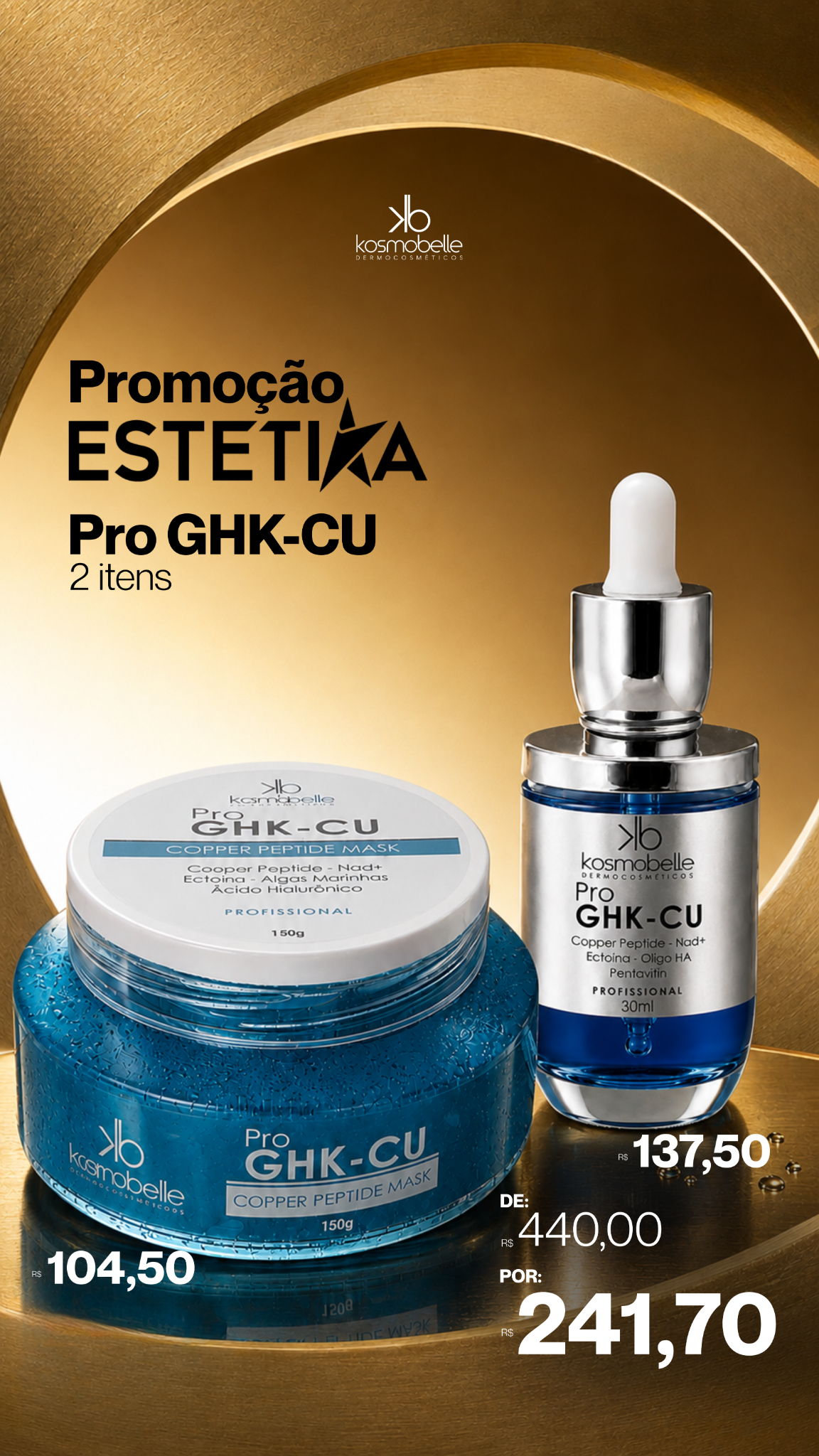 Kosmobelle Dermocosméticos Facebook ad from Jul 15, 2026