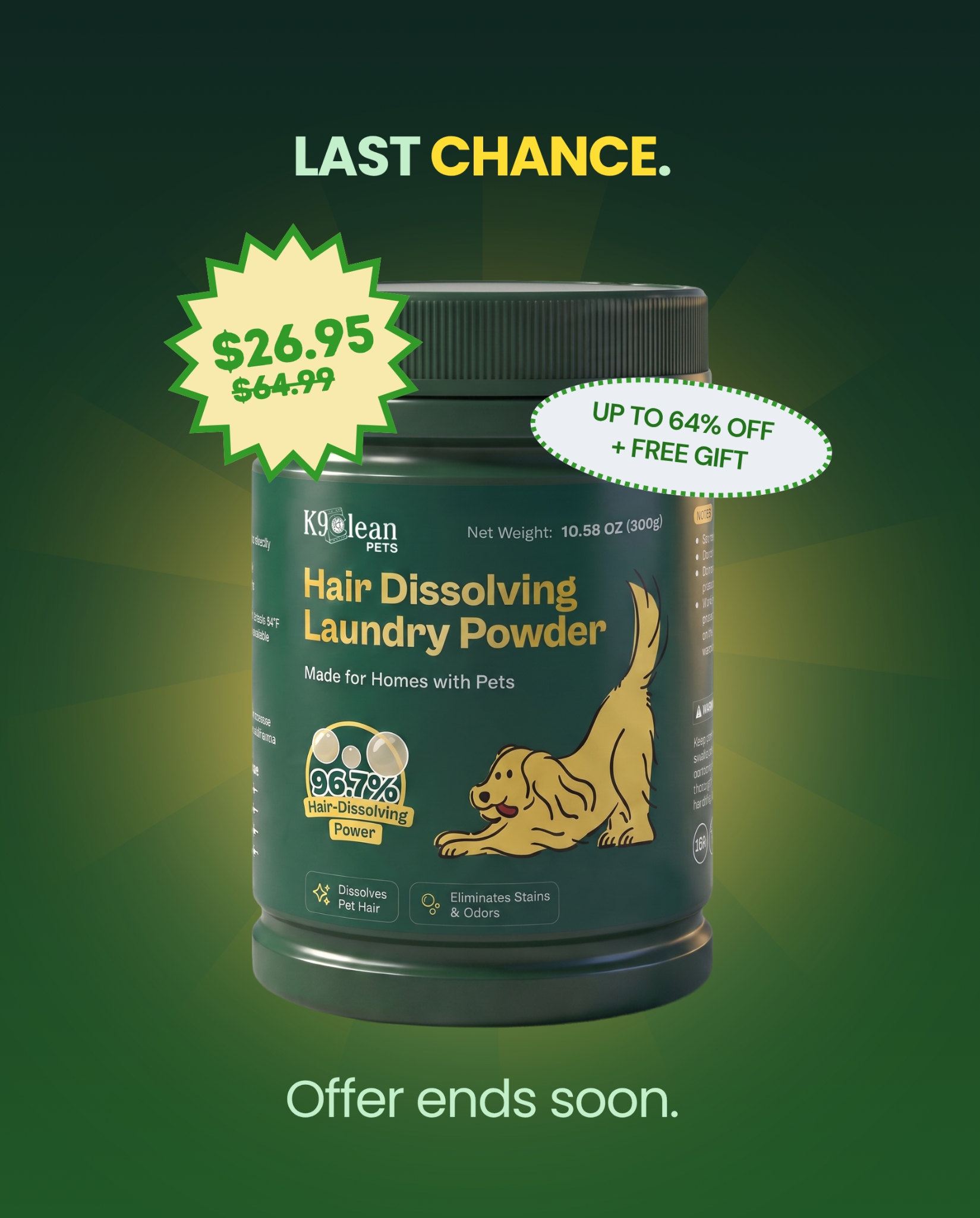 K9Clean Pets Facebook ad