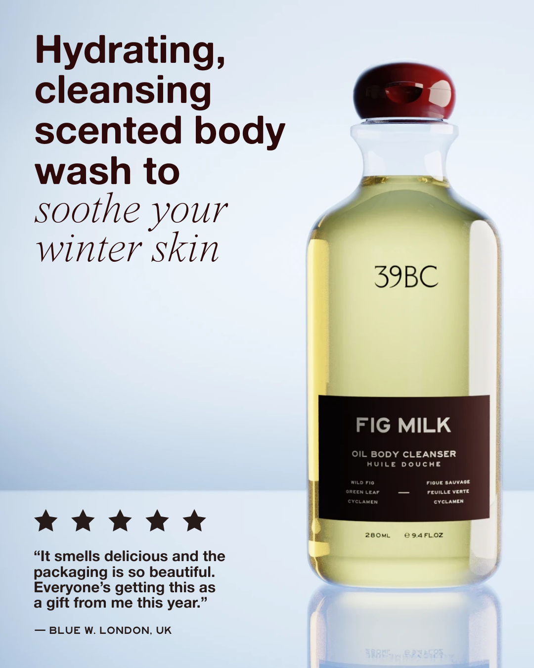 39BC Facebook ad: Fig Milk Oil Body Cleanser