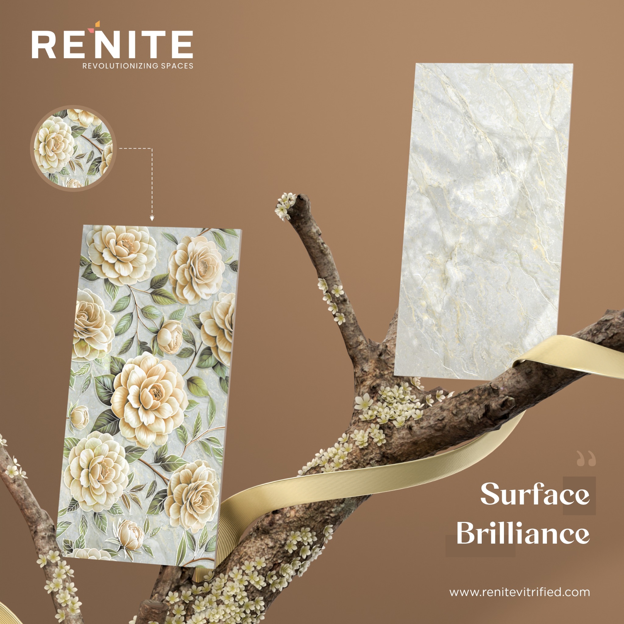 Renite Vitirified LLP Facebook ad: Transform your spaces with premium 600x1200mm vitrified…