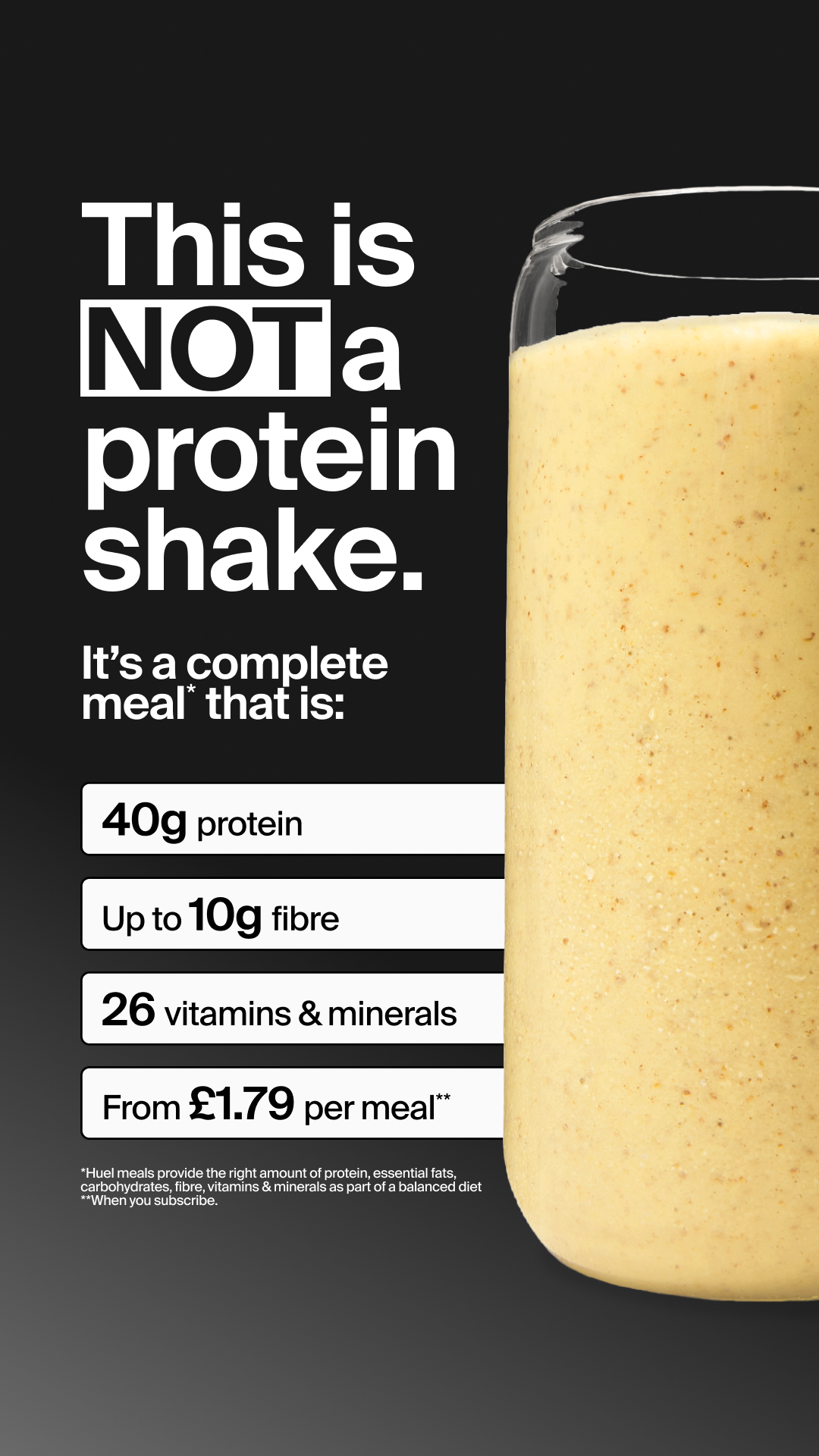 Huel Facebook ad