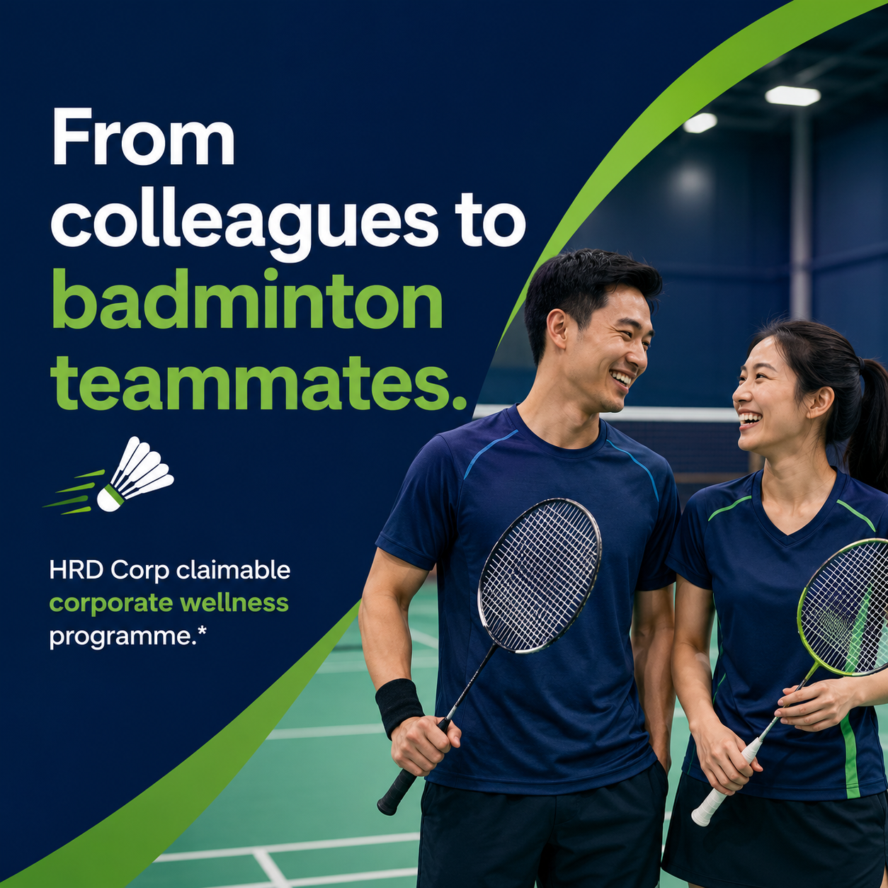Wellness Insider Facebook ad: Company badminton at zero cost