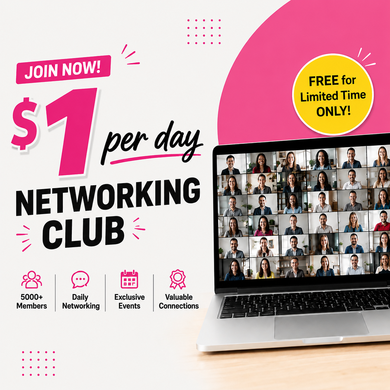 We Meet Wednesdays Facebook ad: FREE: Limited Time Only!