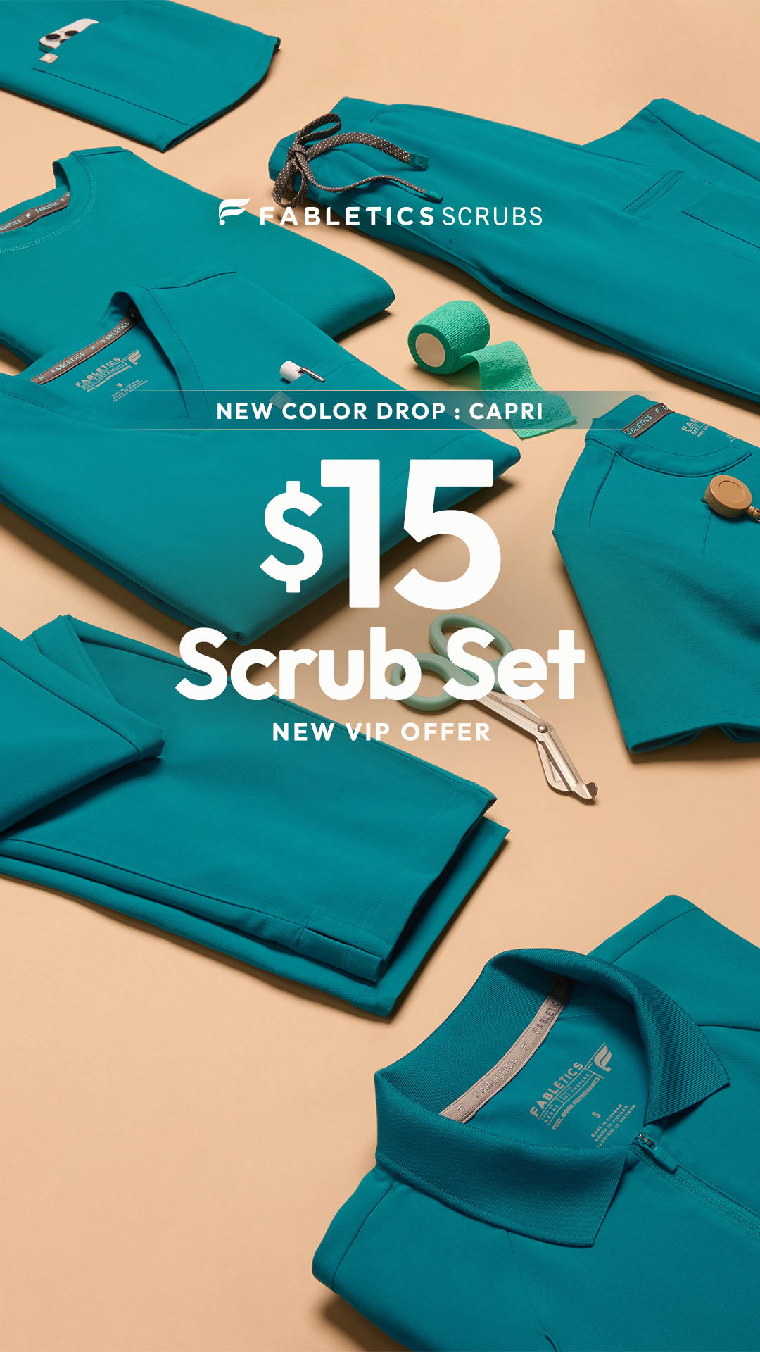 Fabletics Scrubs Facebook ad