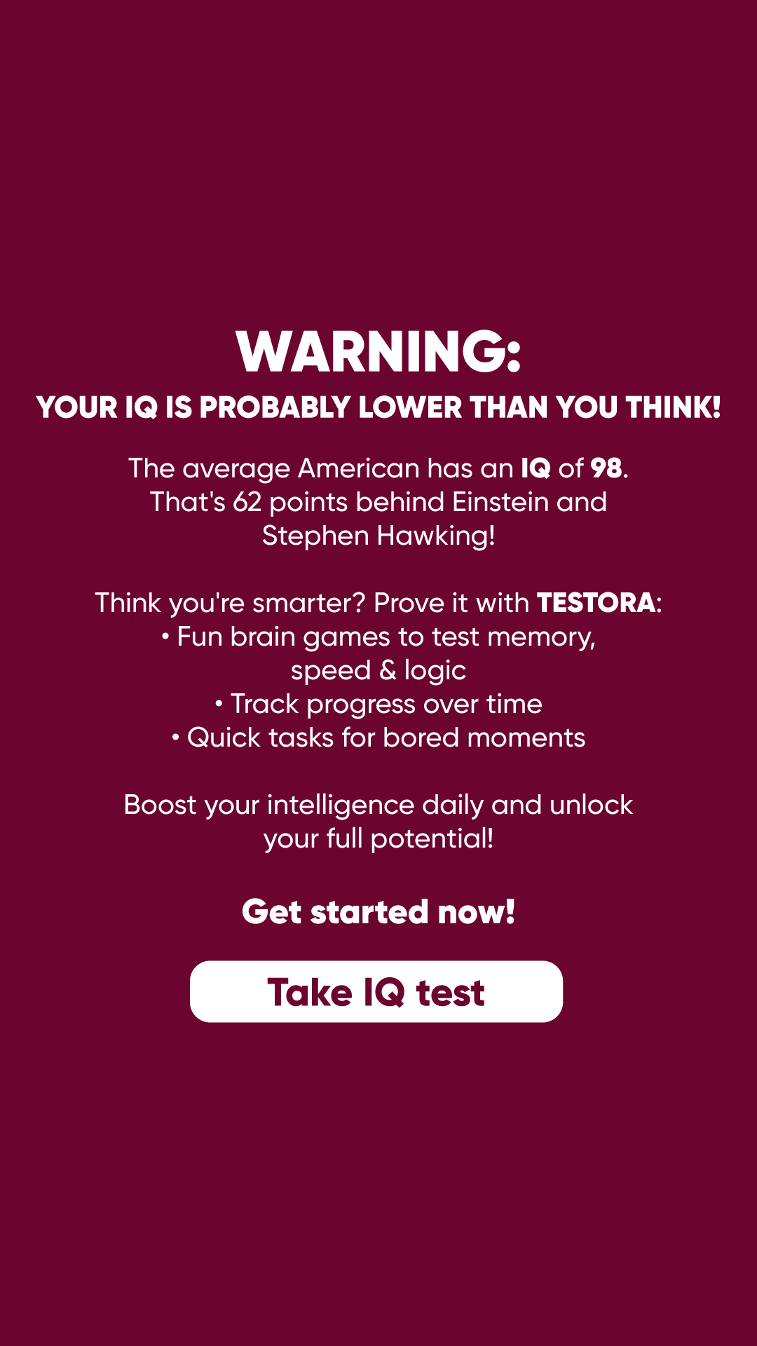 Brain Health Check Facebook ad